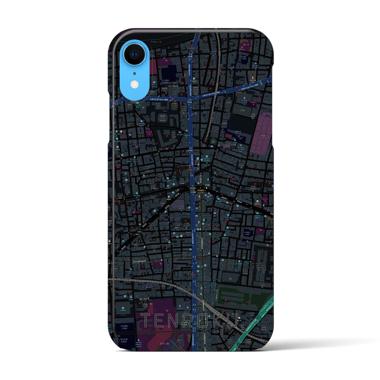 【天六(大阪府)】地図柄iPhoneケース(バックカバータイプ)