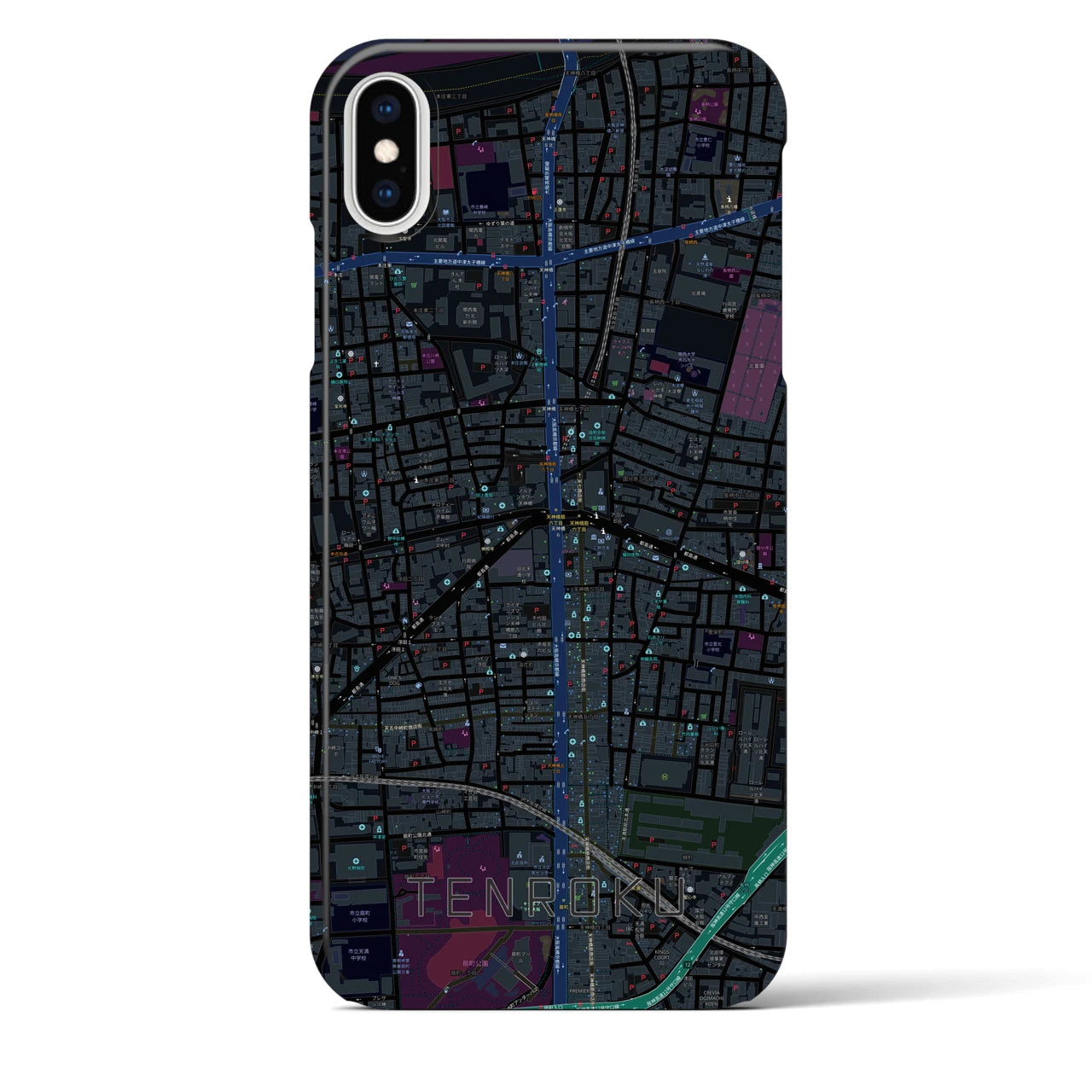 【天六(大阪府)】地図柄iPhoneケース(バックカバータイプ)