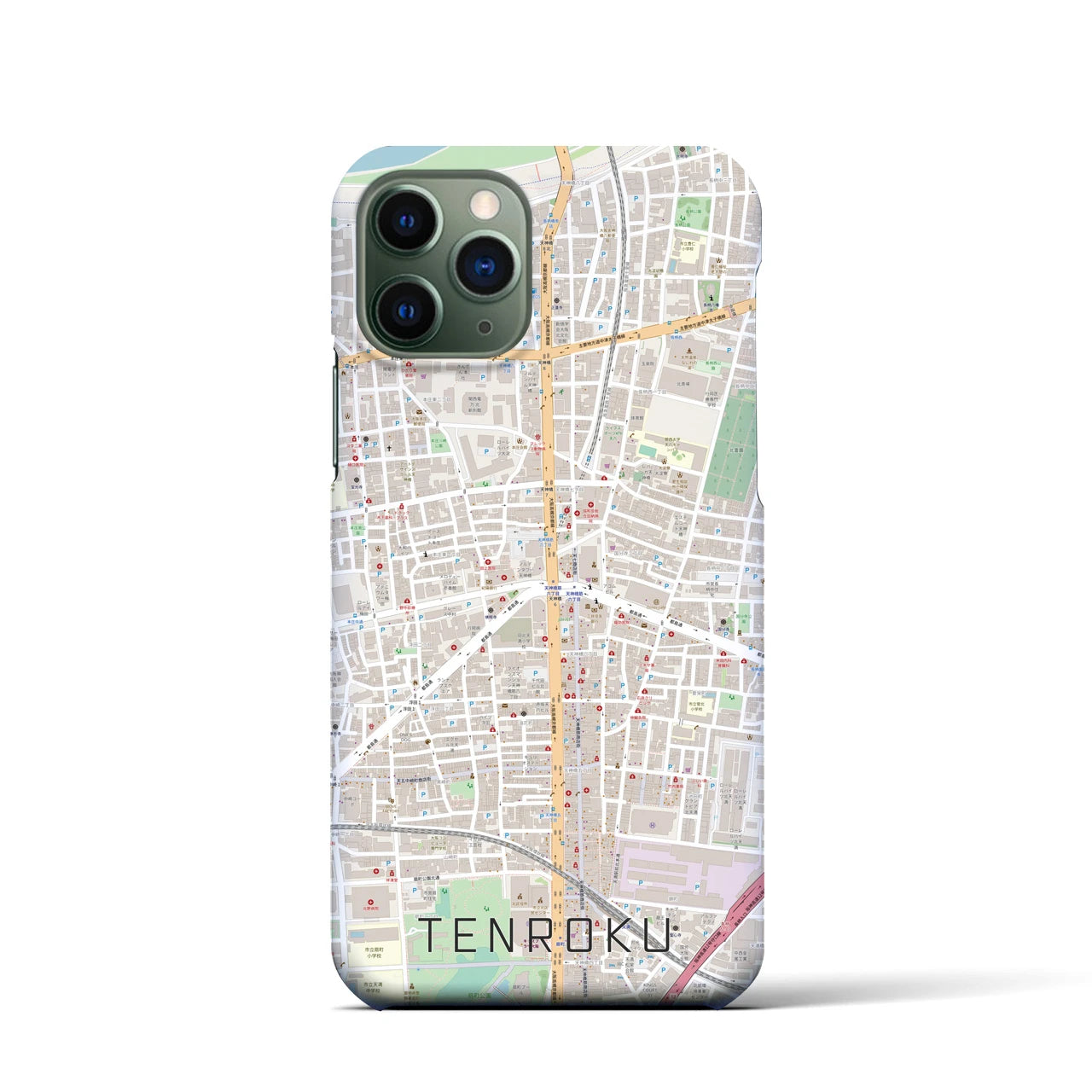 【天六(大阪府)】地図柄iPhoneケース(バックカバータイプ)