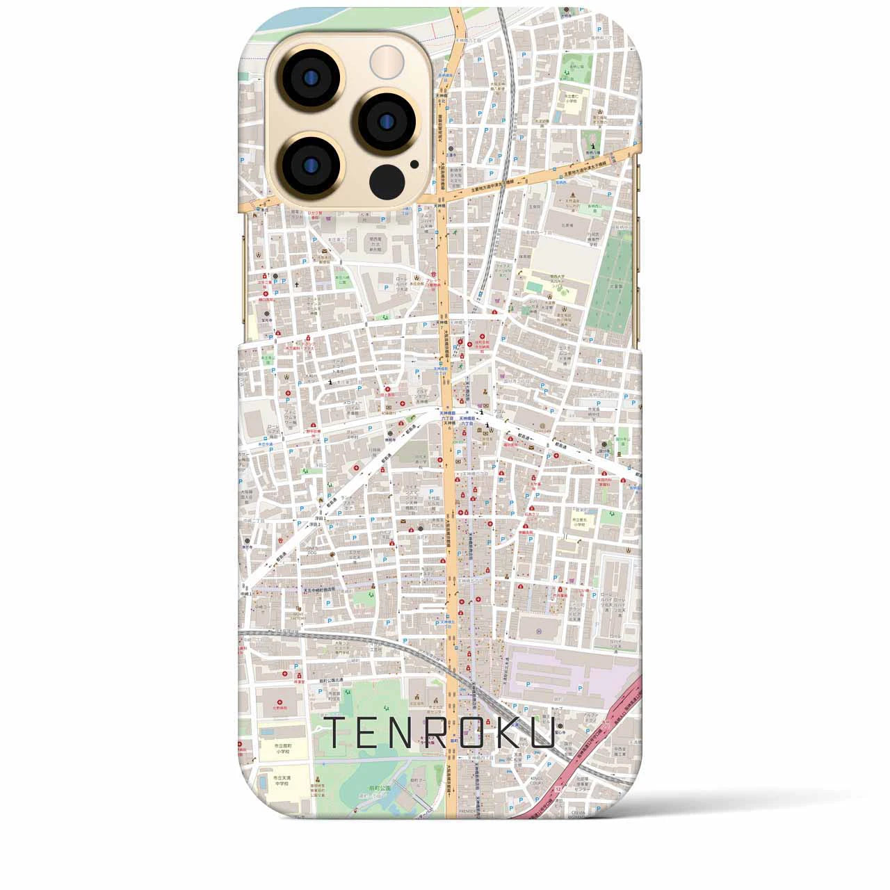 【天六(大阪府)】地図柄iPhoneケース(バックカバータイプ)