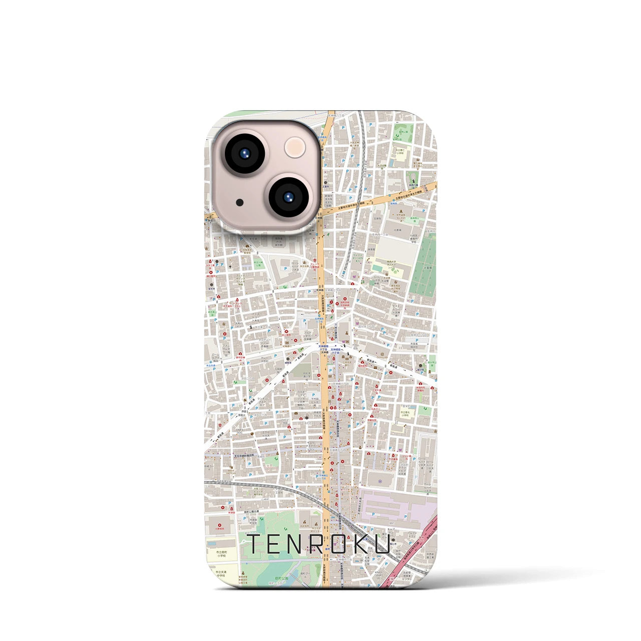 【天六(大阪府)】地図柄iPhoneケース(バックカバータイプ)