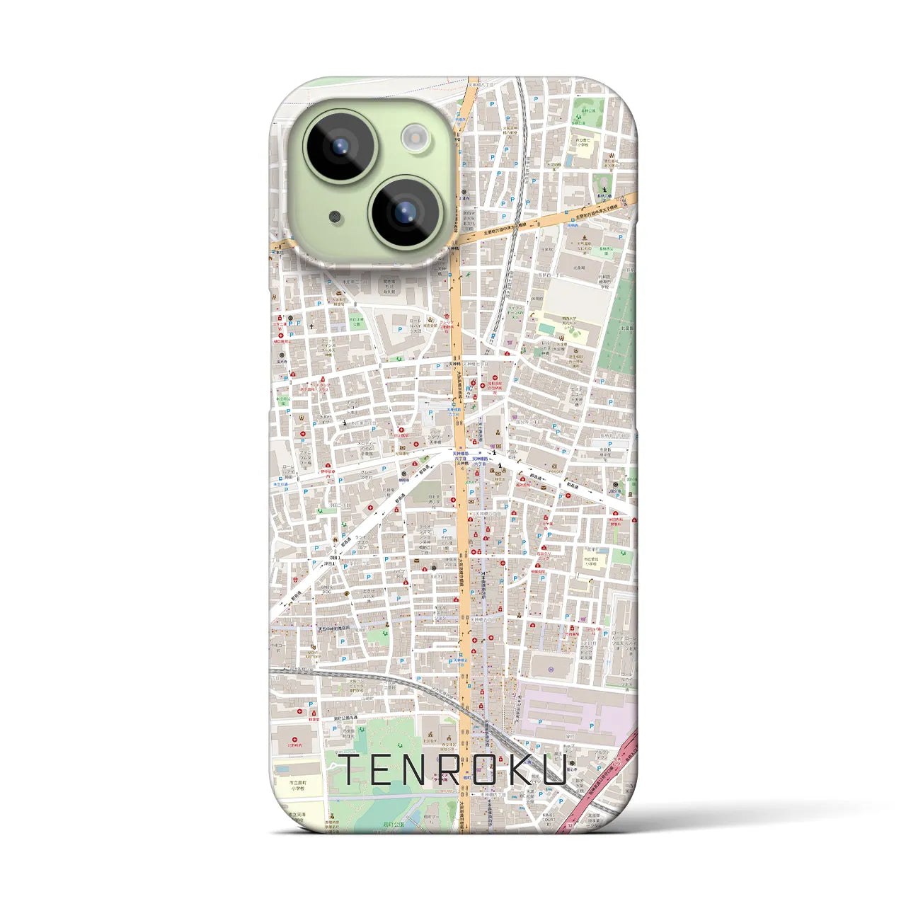 【天六(大阪府)】地図柄iPhoneケース(バックカバータイプ)