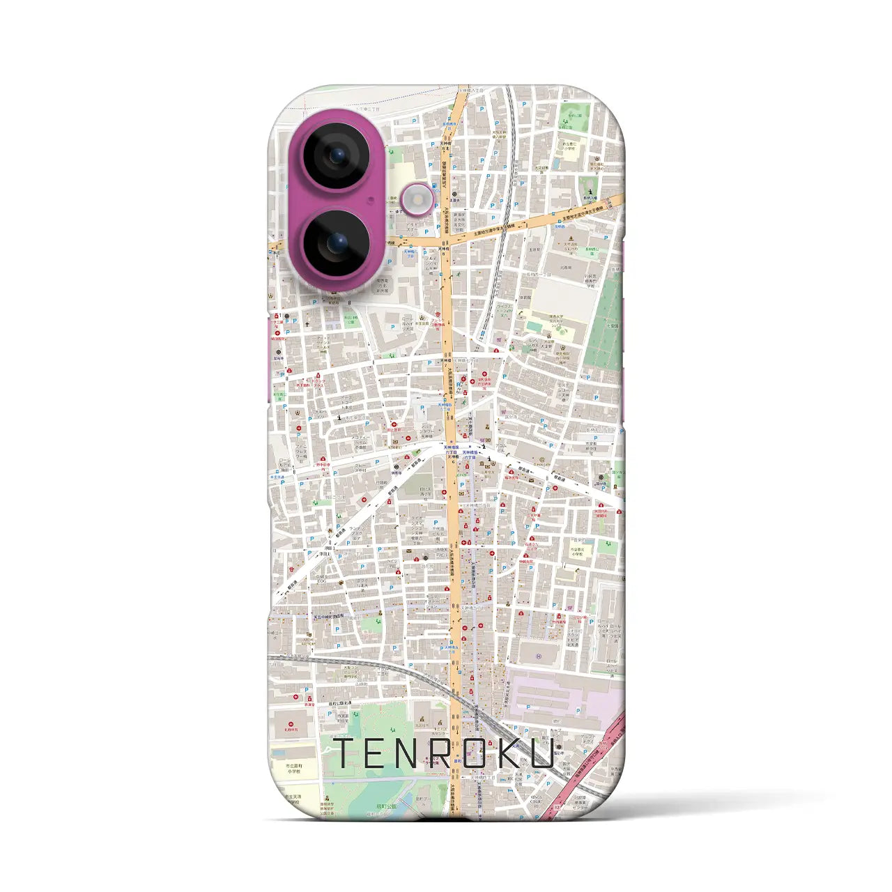 【天六(大阪府)】地図柄iPhoneケース(バックカバータイプ)