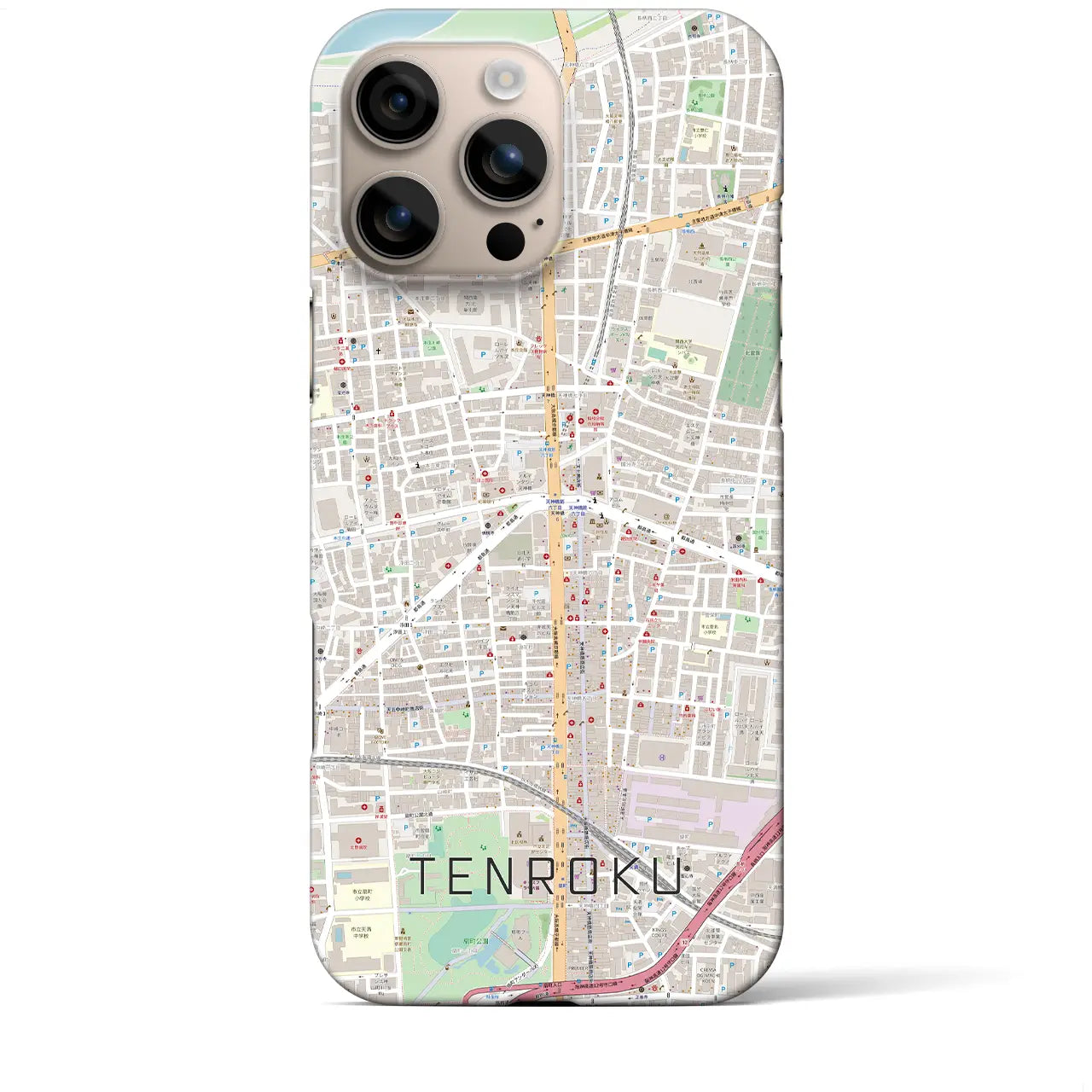 【天六(大阪府)】地図柄iPhoneケース(バックカバータイプ)