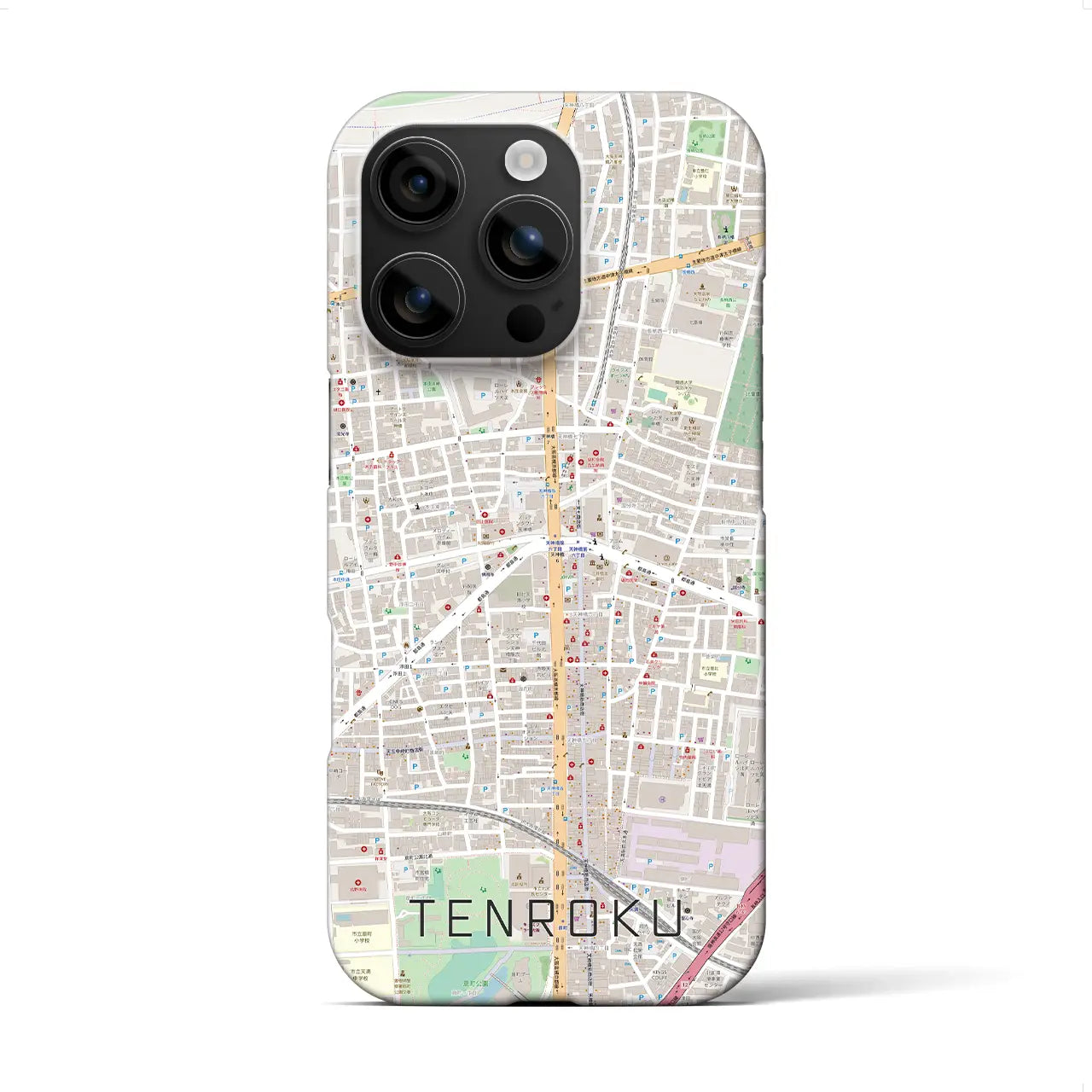 【天六(大阪府)】地図柄iPhoneケース(バックカバータイプ)