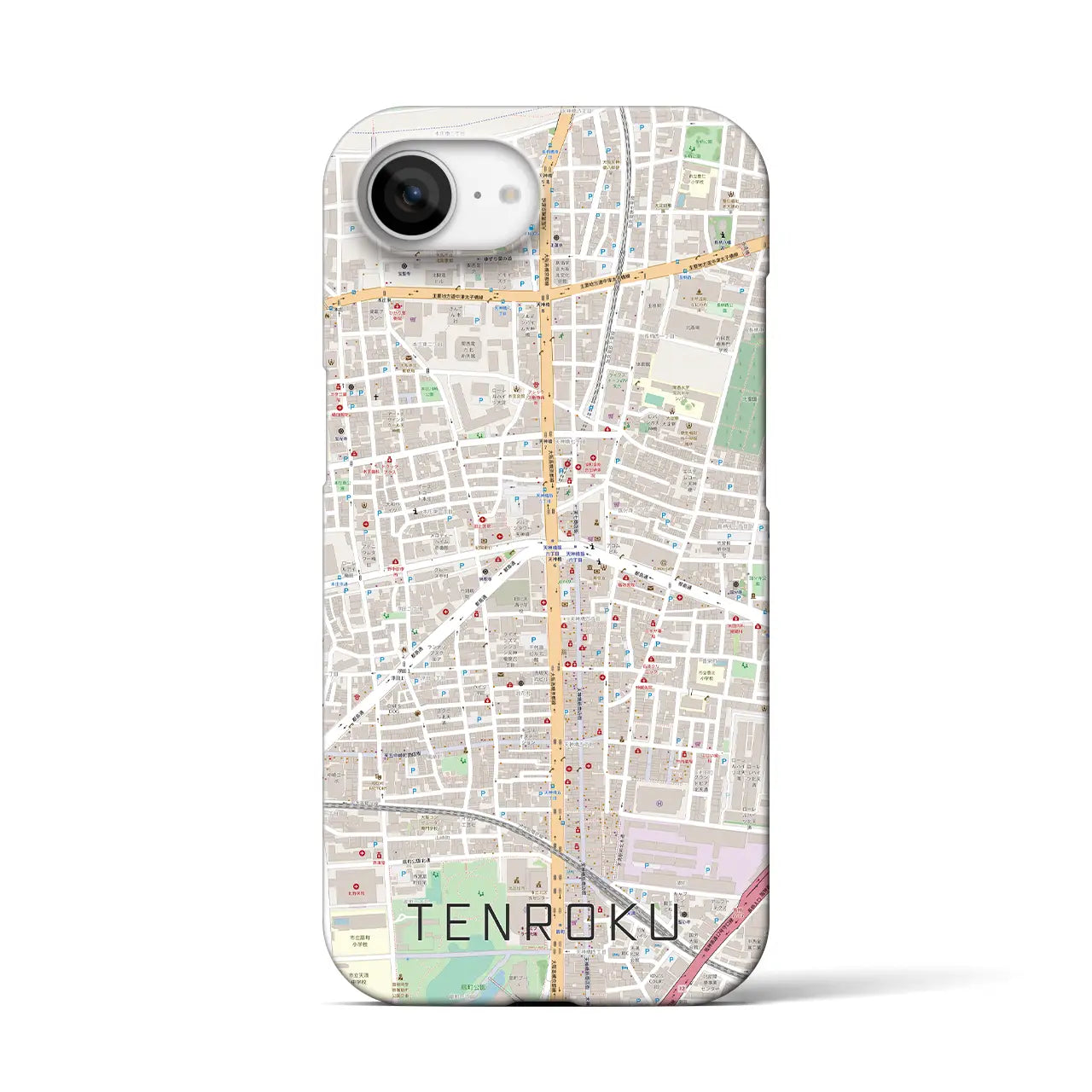 【天六(大阪府)】地図柄iPhoneケース(バックカバータイプ)