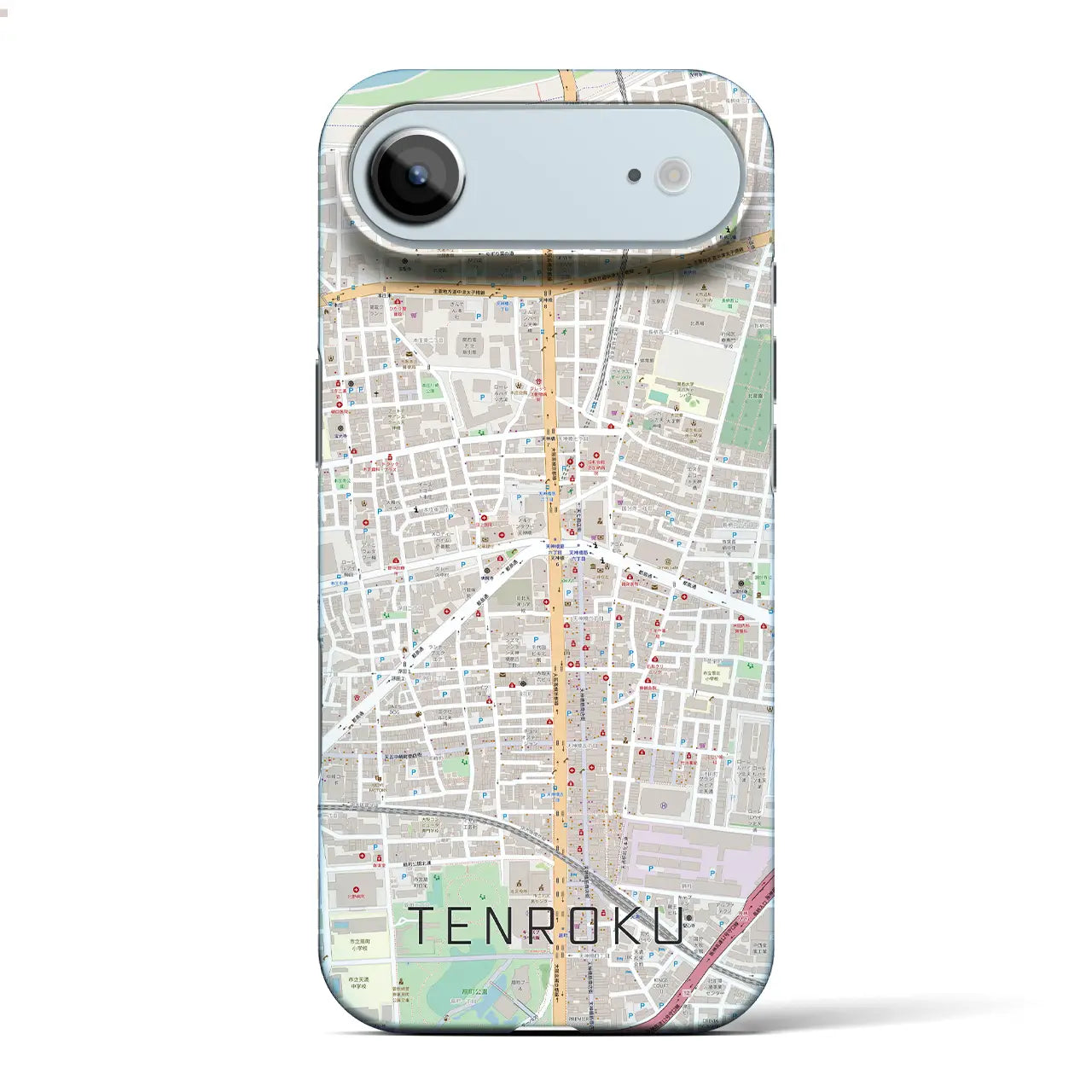 【天六(大阪府)】地図柄iPhoneケース(バックカバータイプ)