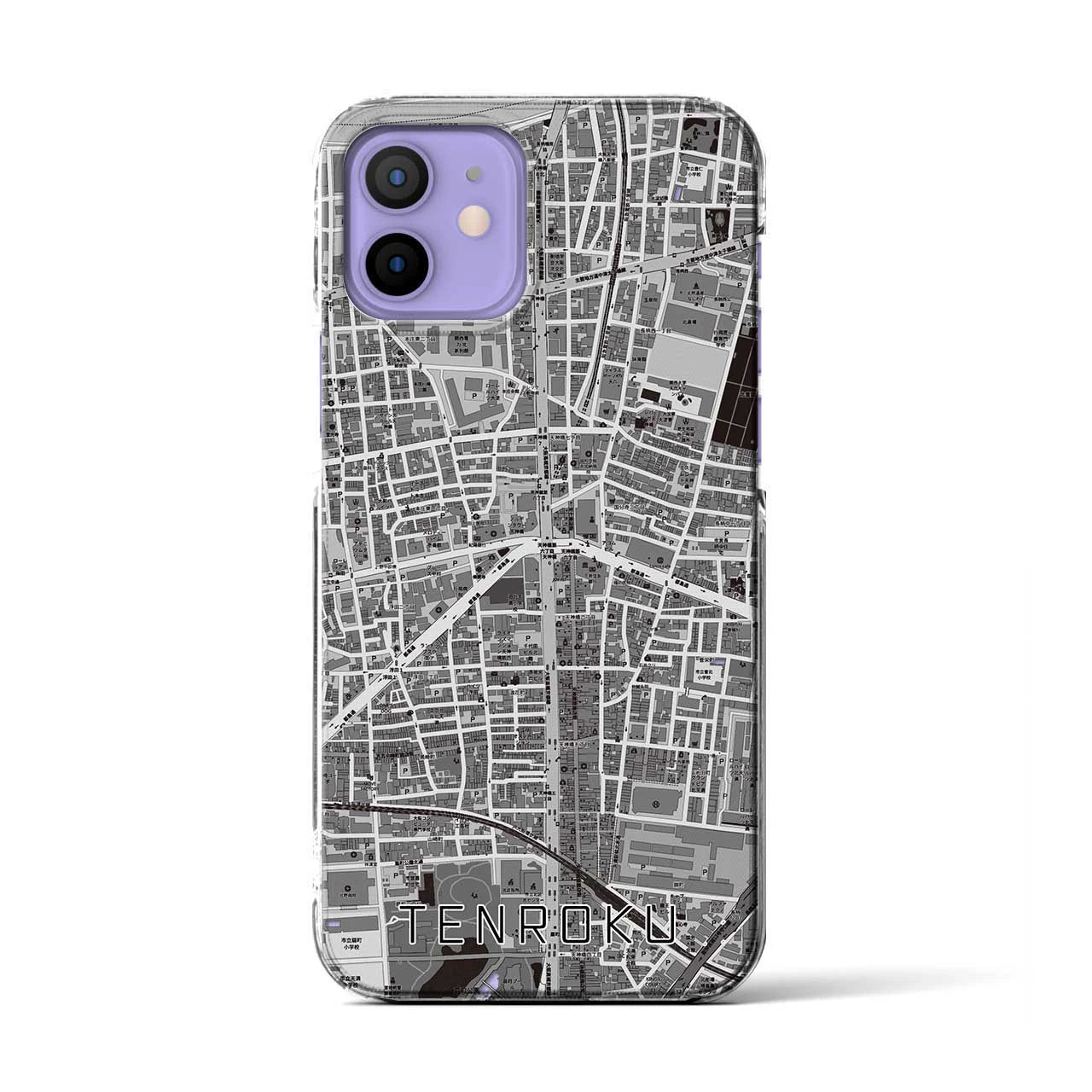 【天六(大阪府)】地図柄iPhoneケース(クリアタイプ)