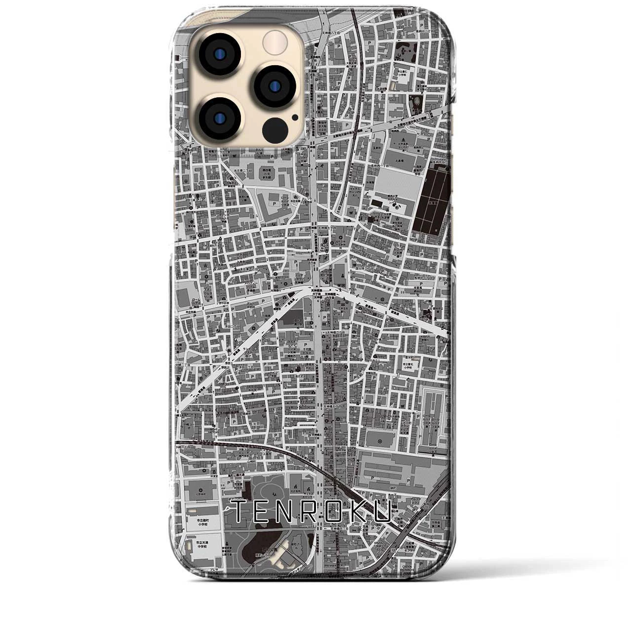 【天六(大阪府)】地図柄iPhoneケース(クリアタイプ)
