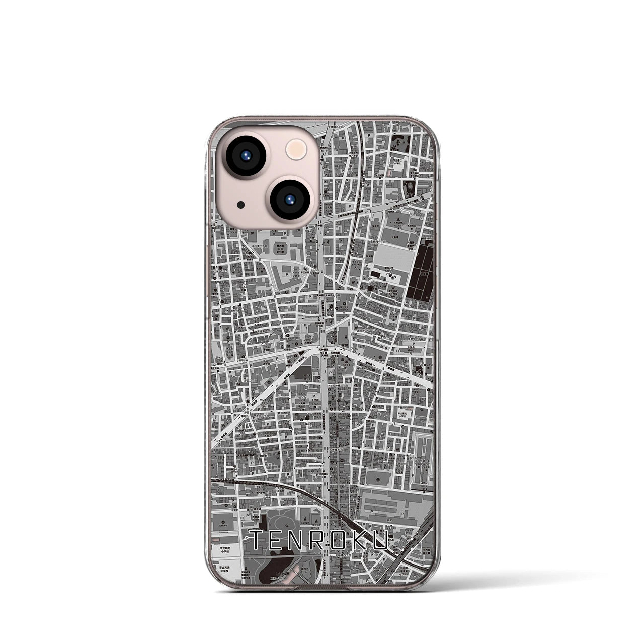 【天六(大阪府)】地図柄iPhoneケース(クリアタイプ)