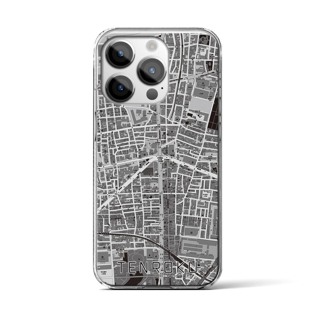 【天六(大阪府)】地図柄iPhoneケース(クリアタイプ)