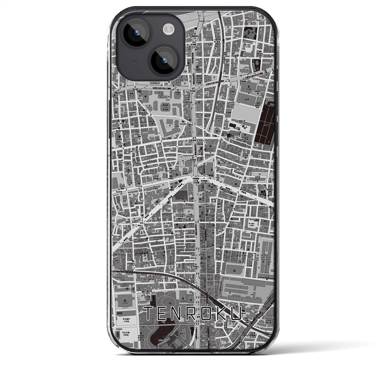 【天六(大阪府)】地図柄iPhoneケース(クリアタイプ)