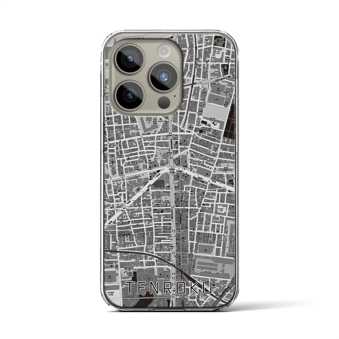 【天六(大阪府)】地図柄iPhoneケース(クリアタイプ)