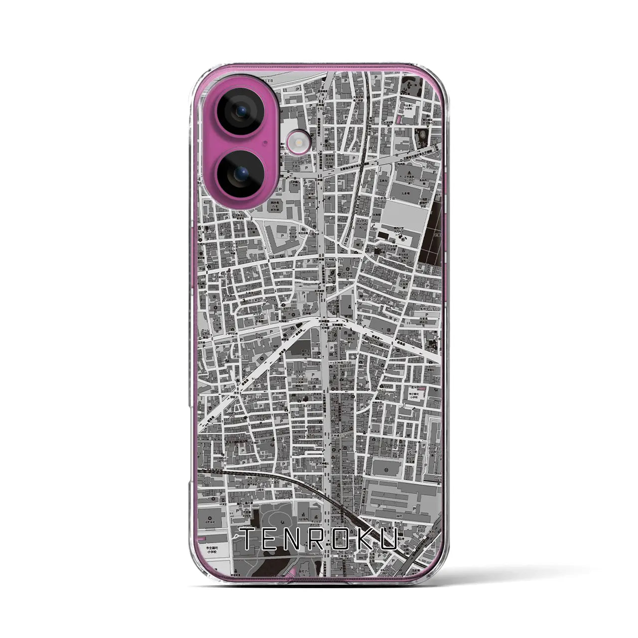 【天六(大阪府)】地図柄iPhoneケース(クリアタイプ)