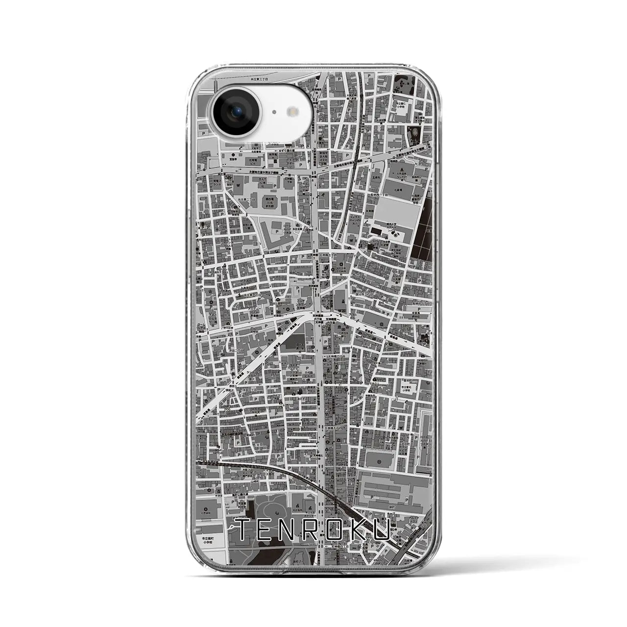 【天六(大阪府)】地図柄iPhoneケース(クリアタイプ)