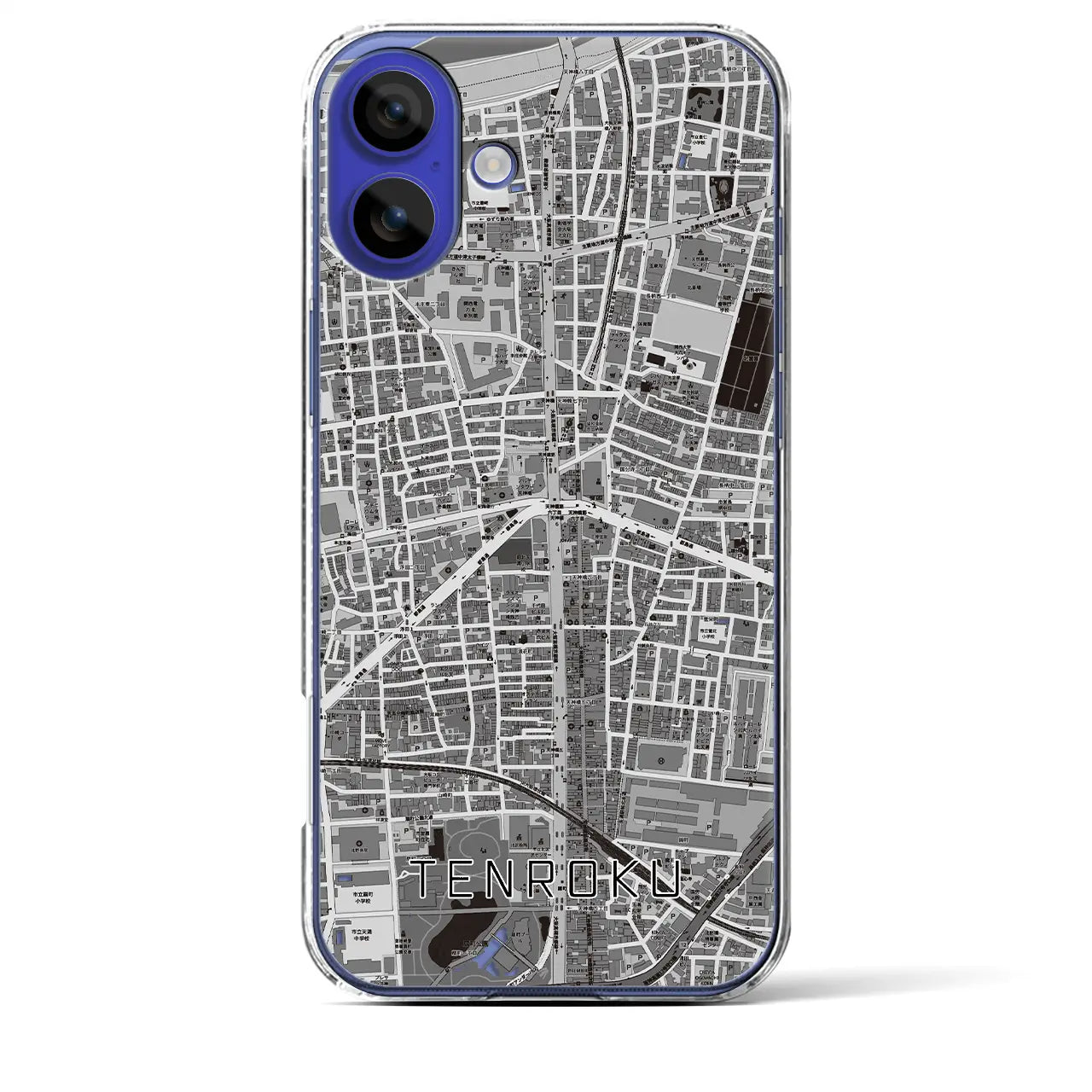 【天六(大阪府)】地図柄iPhoneケース(クリアタイプ)