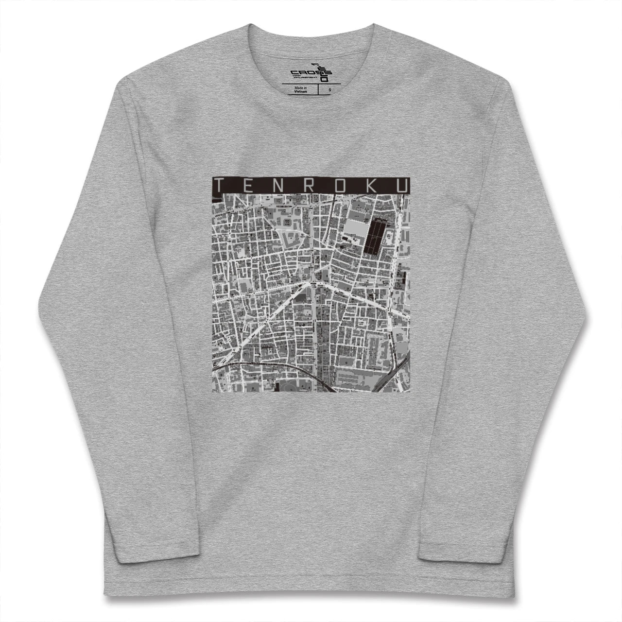 【天六(大阪府)】地図柄ロングスリーブTシャツ