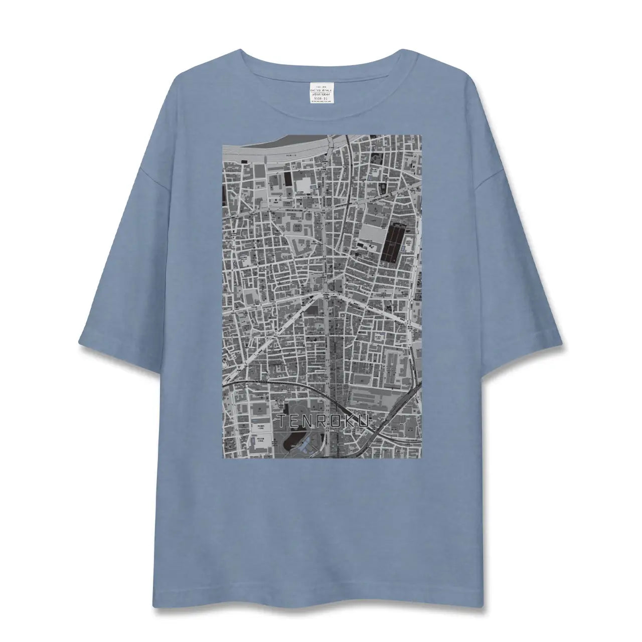 【天六(大阪府)】地図柄ビッグシルエットTシャツ