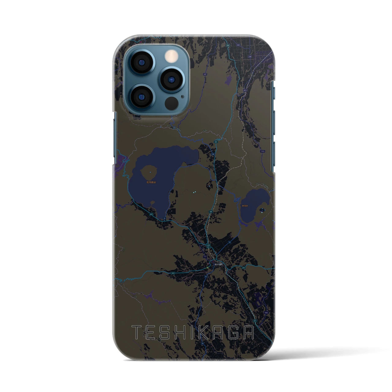 【弟子屈(北海道)】地図柄iPhoneケース(バックカバータイプ)