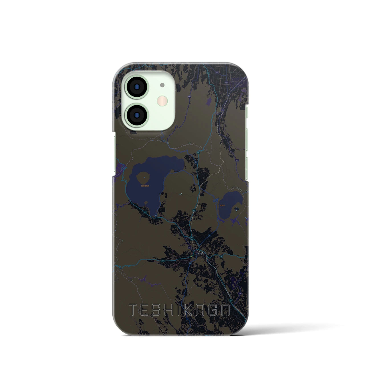【弟子屈(北海道)】地図柄iPhoneケース(バックカバータイプ)