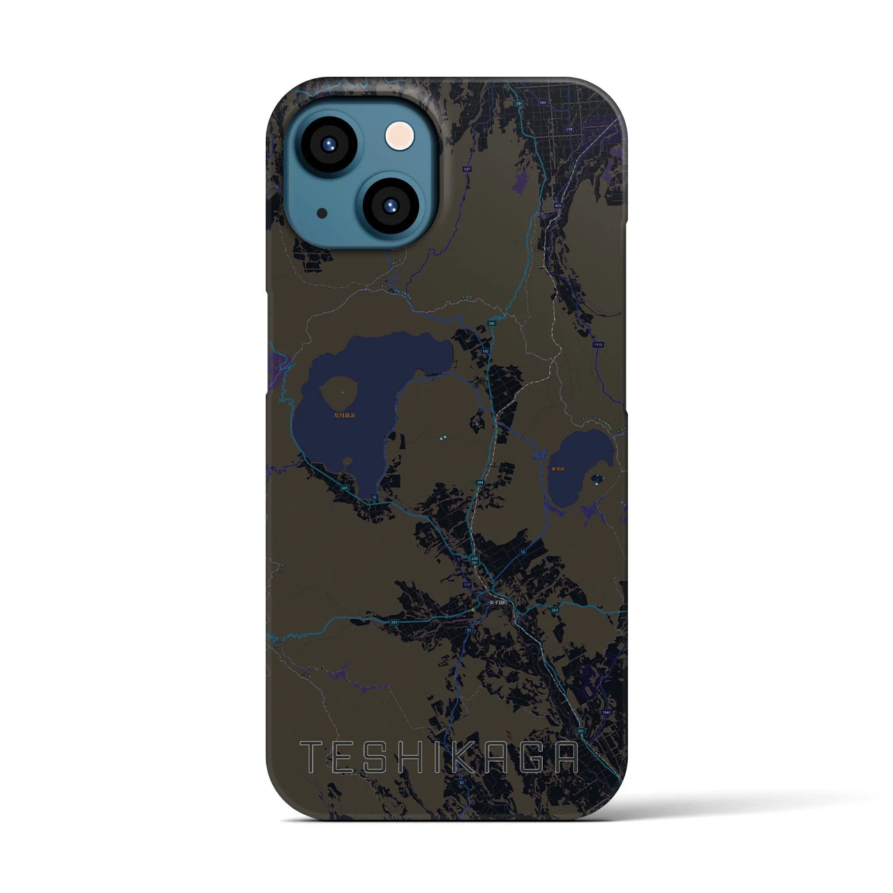【弟子屈(北海道)】地図柄iPhoneケース(バックカバータイプ)