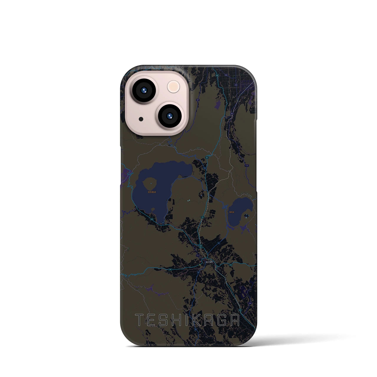【弟子屈(北海道)】地図柄iPhoneケース(バックカバータイプ)