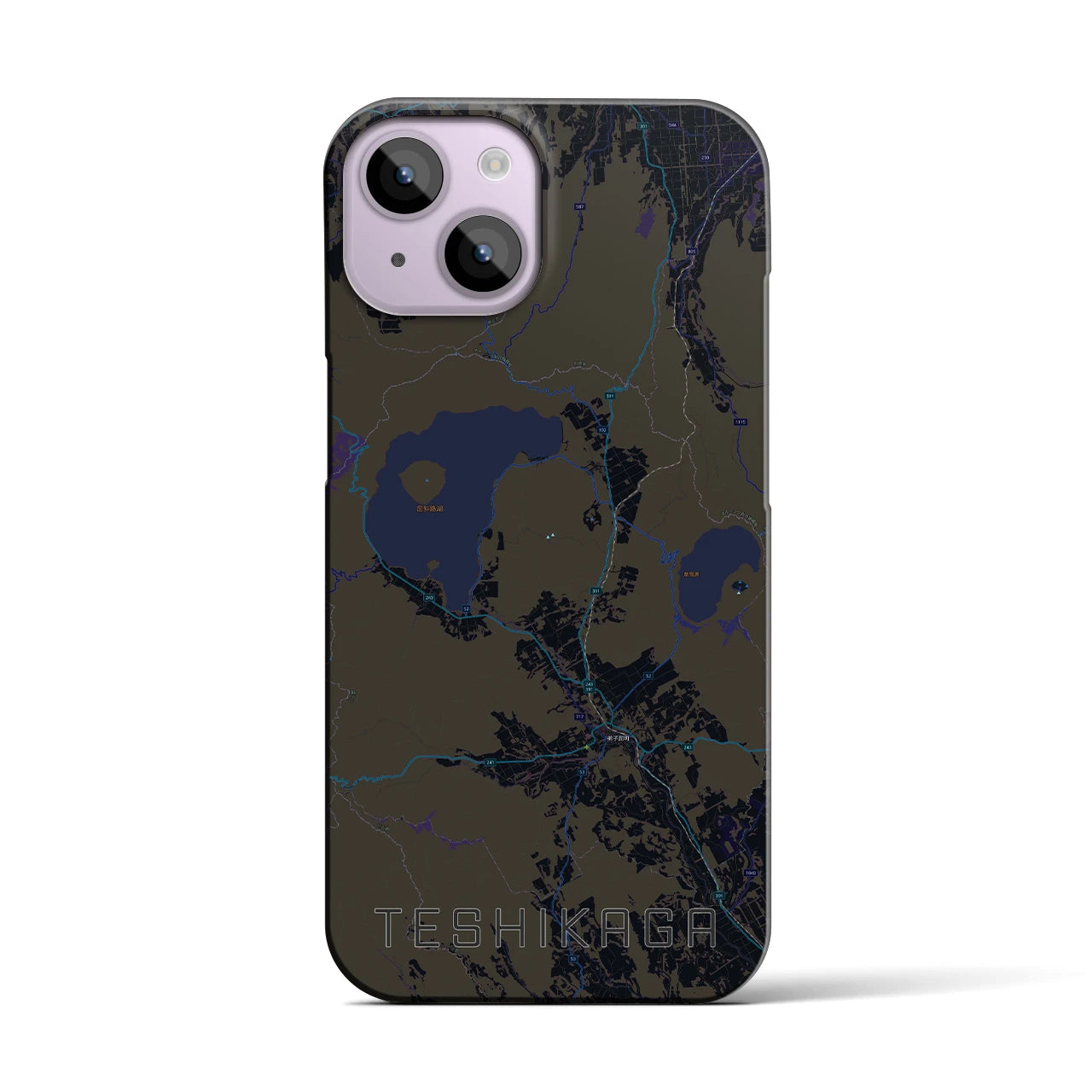 【弟子屈(北海道)】地図柄iPhoneケース(バックカバータイプ)