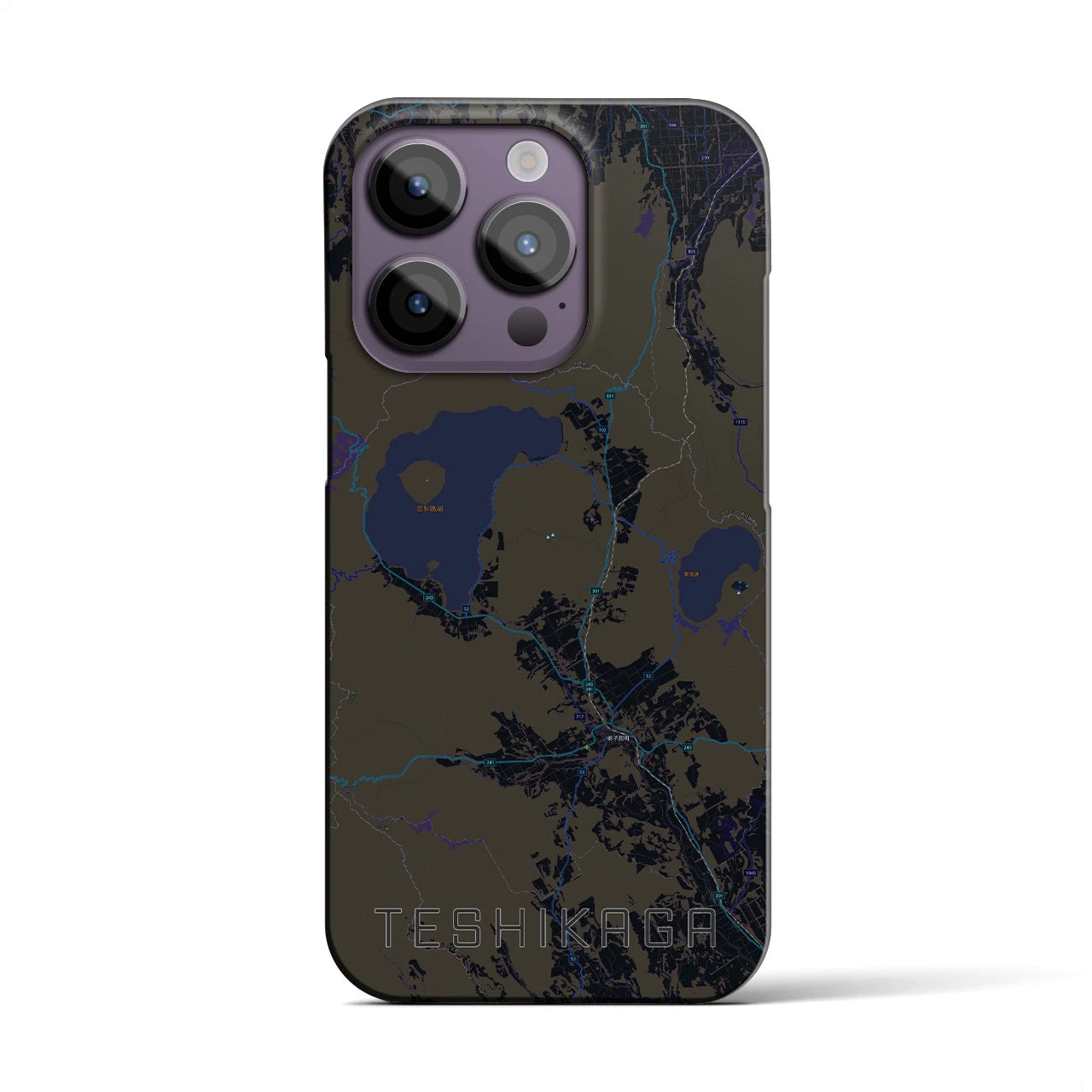 【弟子屈(北海道)】地図柄iPhoneケース(バックカバータイプ)