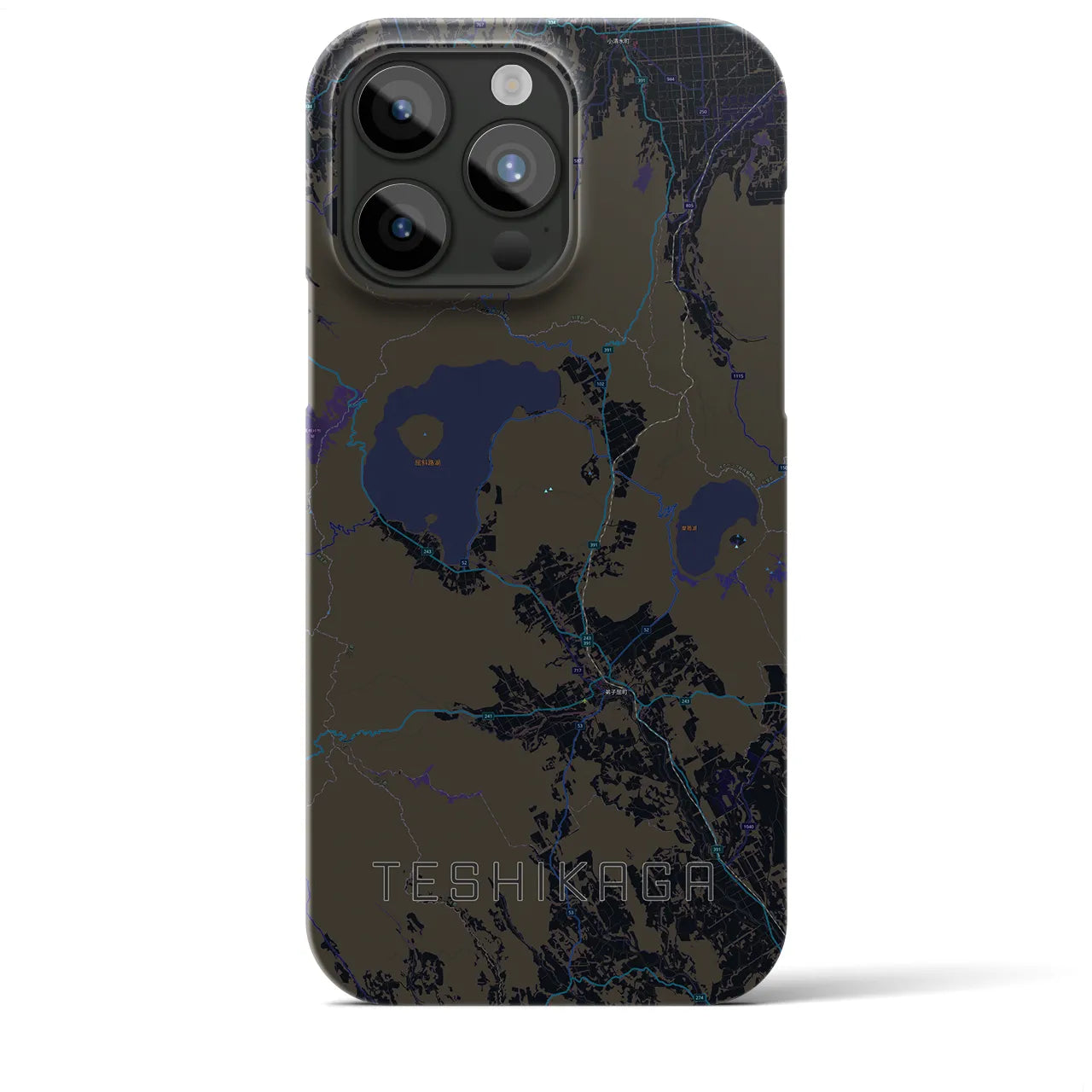 【弟子屈(北海道)】地図柄iPhoneケース(バックカバータイプ)