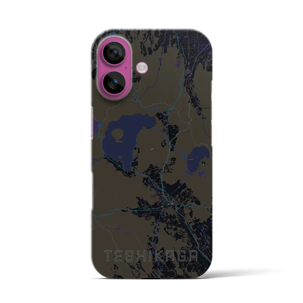 【弟子屈(北海道)】地図柄iPhoneケース(バックカバータイプ)
