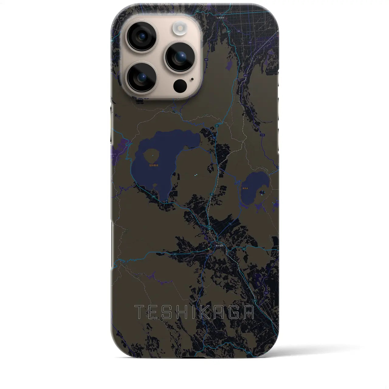 【弟子屈(北海道)】地図柄iPhoneケース(バックカバータイプ)