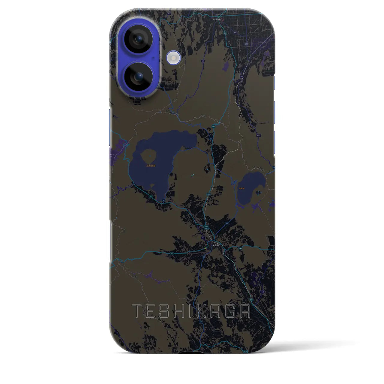 【弟子屈(北海道)】地図柄iPhoneケース(バックカバータイプ)