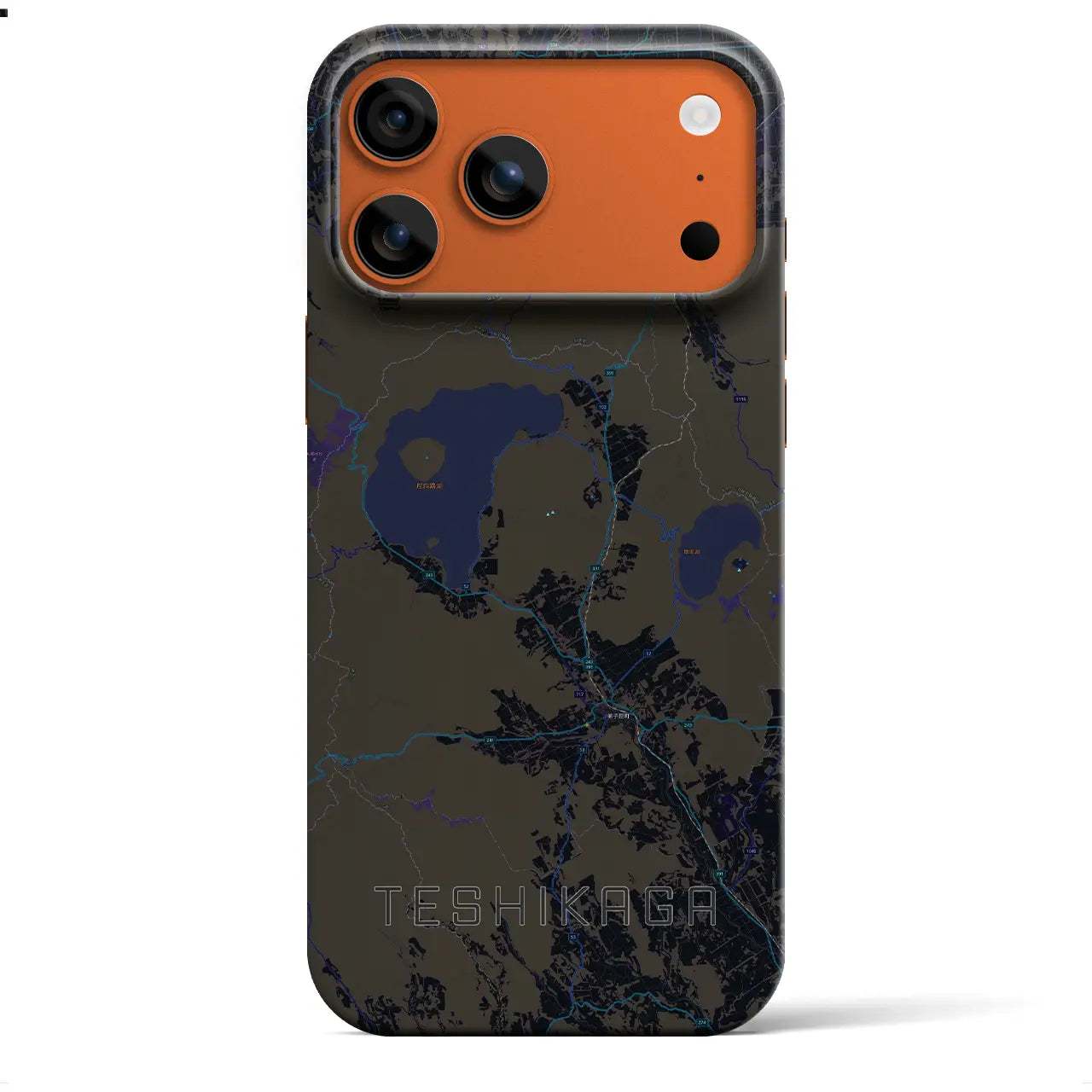 【弟子屈(北海道)】地図柄iPhoneケース(バックカバータイプ)