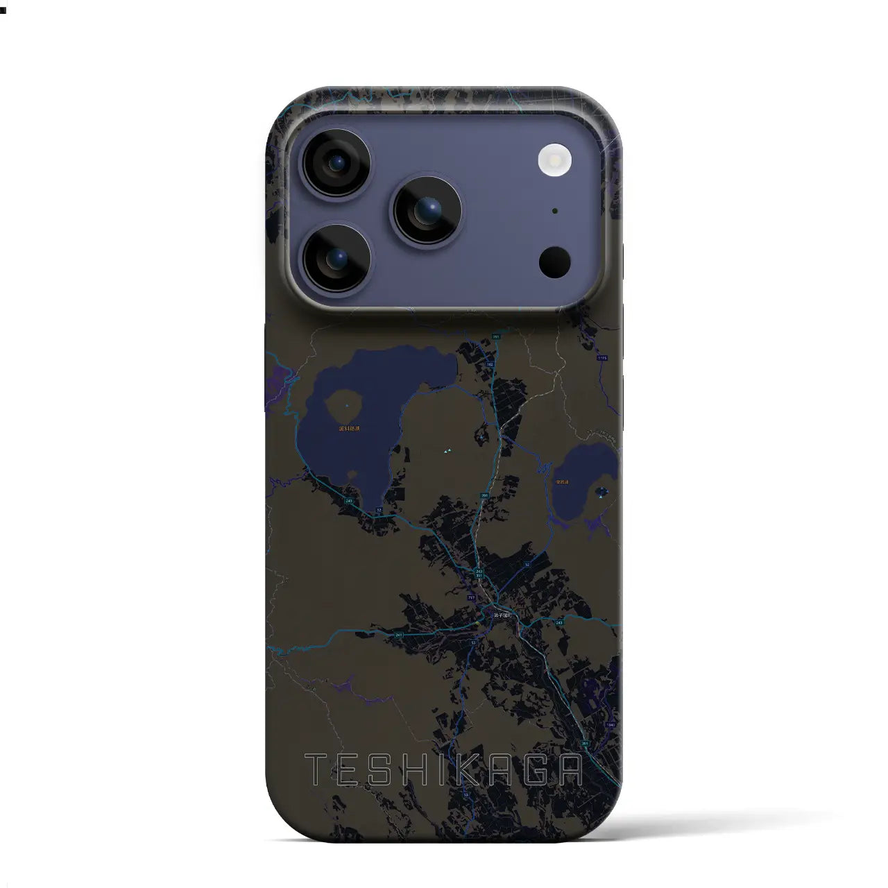 【弟子屈(北海道)】地図柄iPhoneケース(バックカバータイプ)