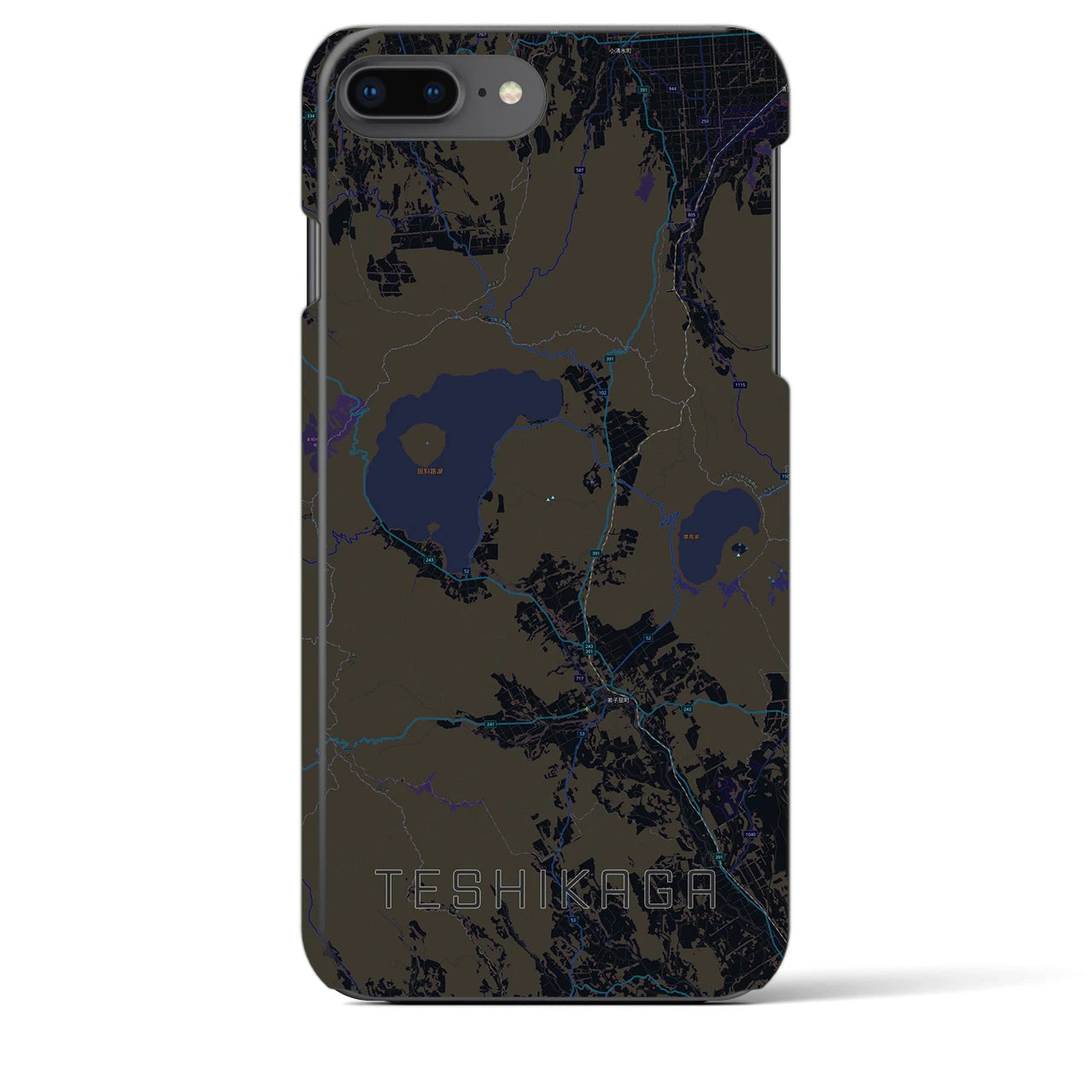 【弟子屈(北海道)】地図柄iPhoneケース(バックカバータイプ)