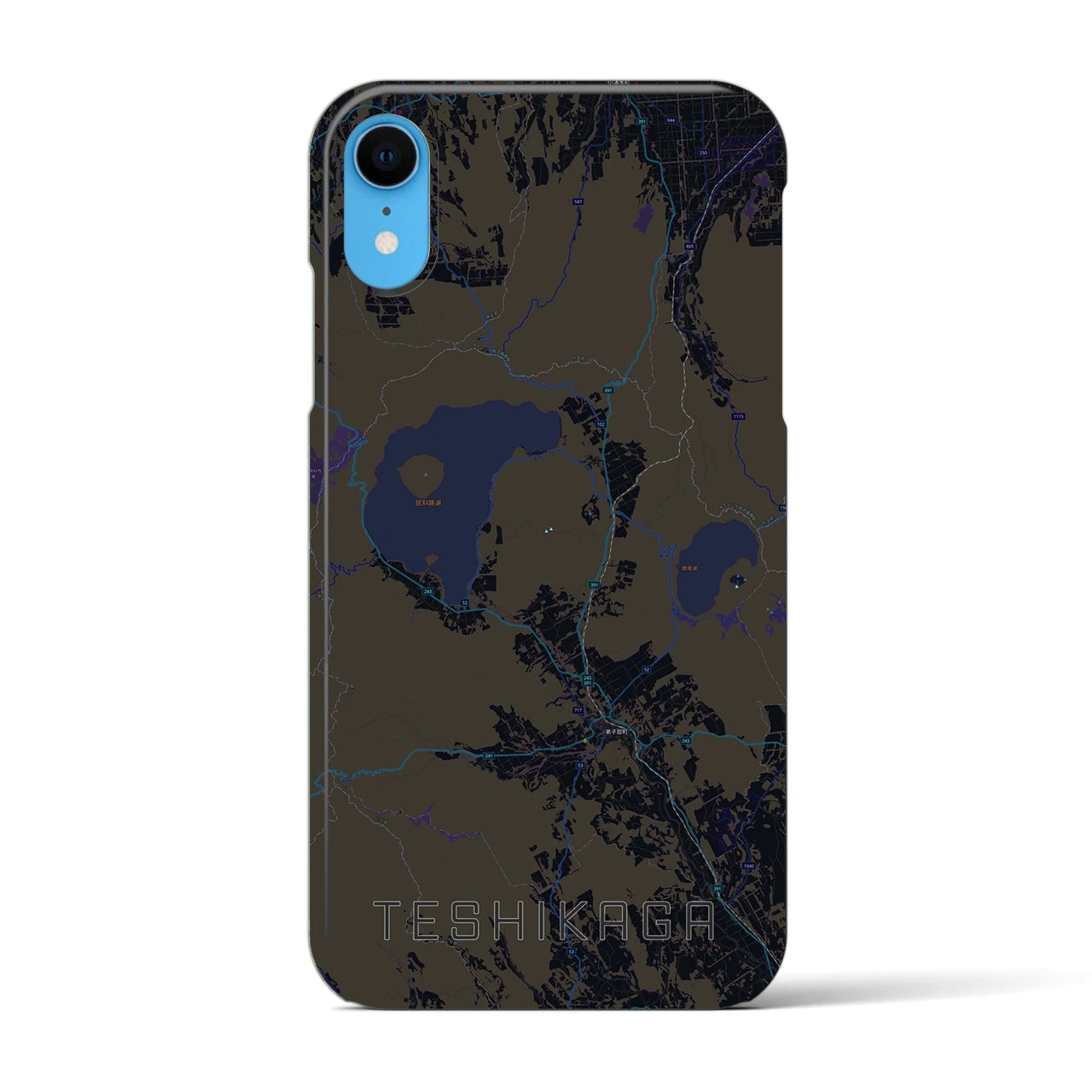 【弟子屈(北海道)】地図柄iPhoneケース(バックカバータイプ)