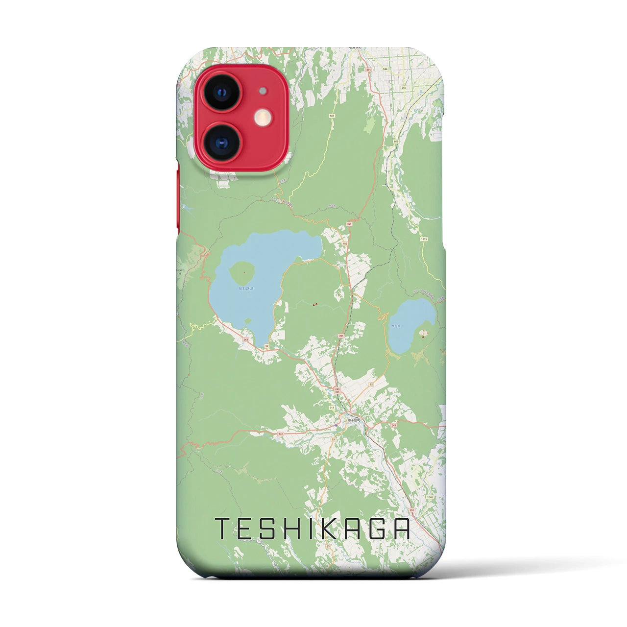 【弟子屈(北海道)】地図柄iPhoneケース(バックカバータイプ)