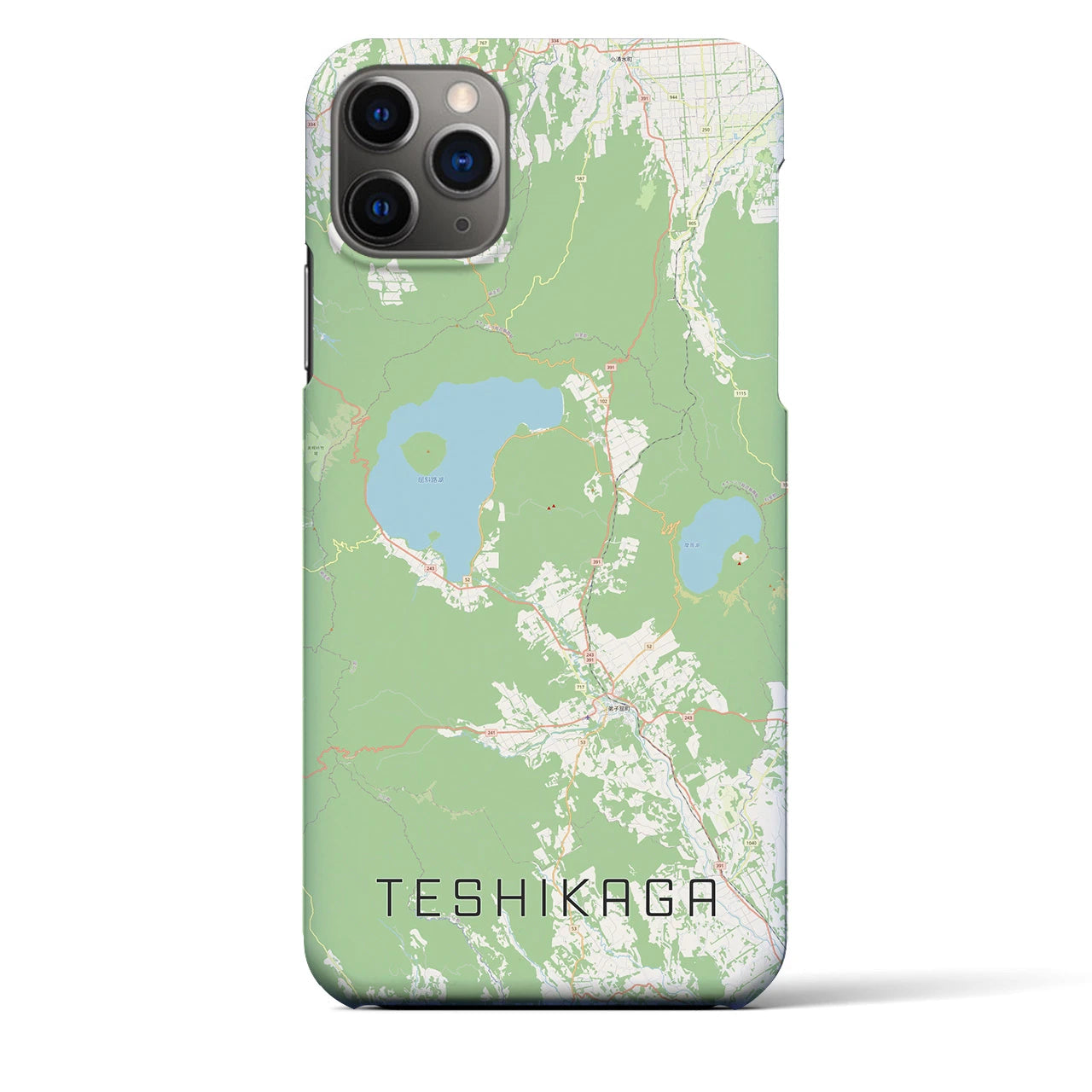 【弟子屈(北海道)】地図柄iPhoneケース(バックカバータイプ)