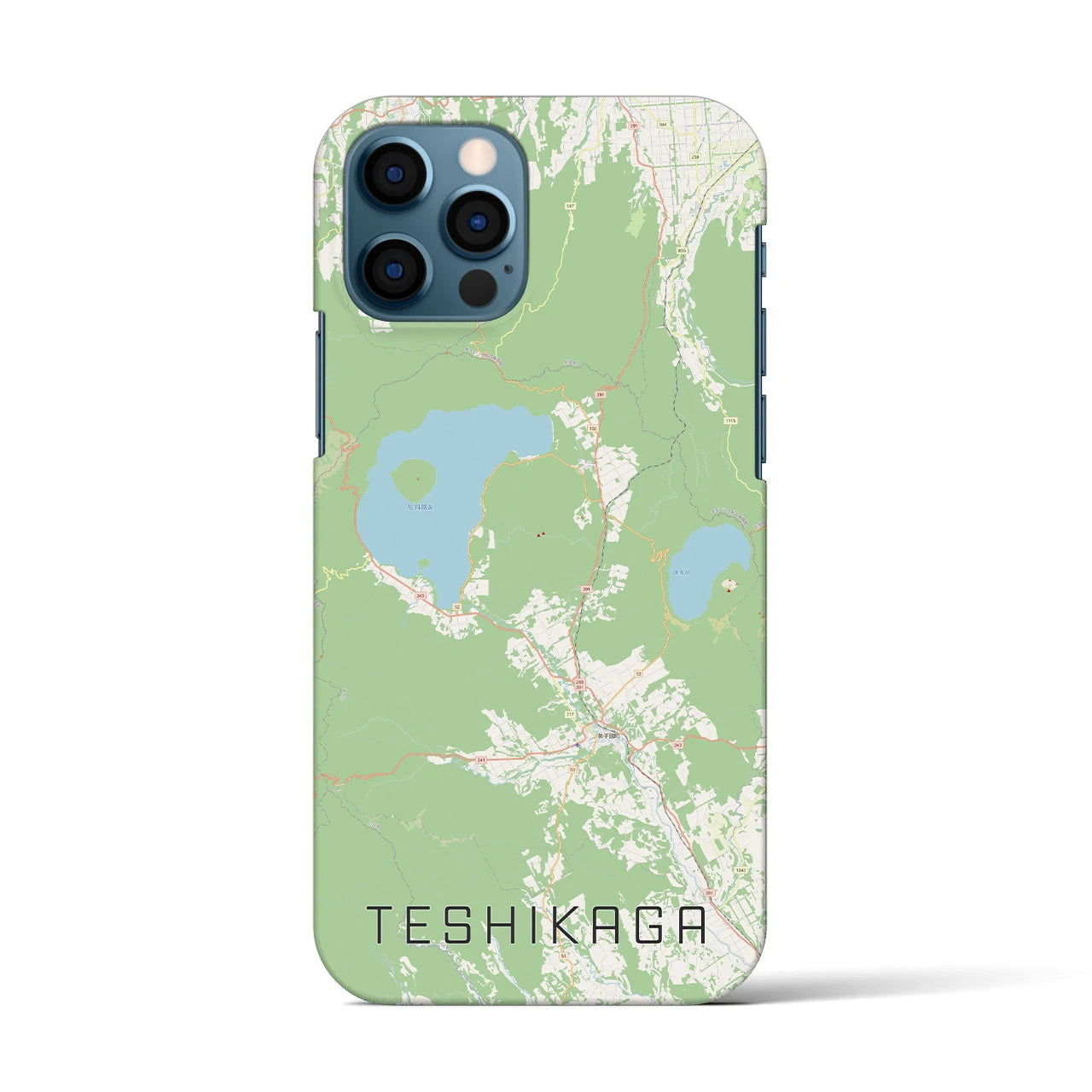 【弟子屈(北海道)】地図柄iPhoneケース(バックカバータイプ)