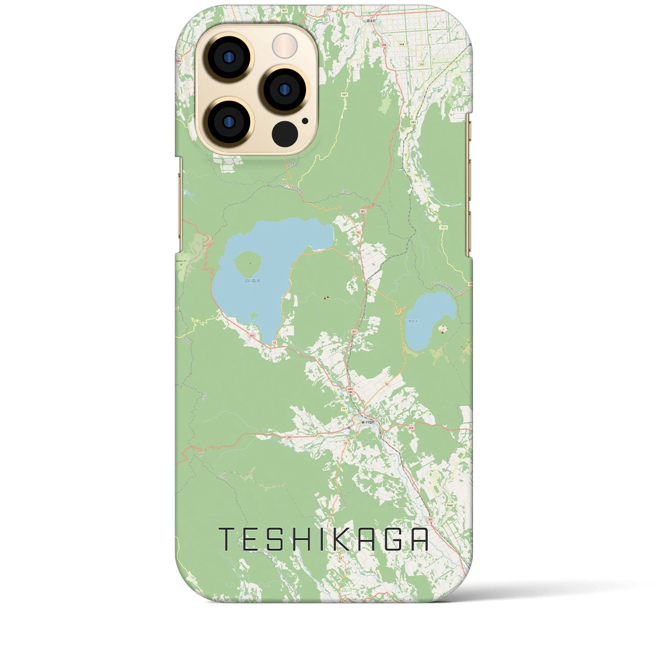 【弟子屈(北海道)】地図柄iPhoneケース(バックカバータイプ)