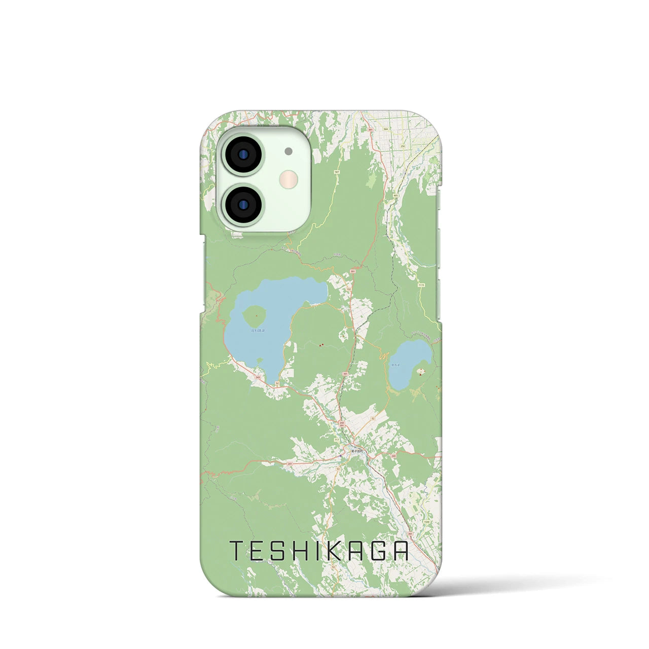 【弟子屈(北海道)】地図柄iPhoneケース(バックカバータイプ)