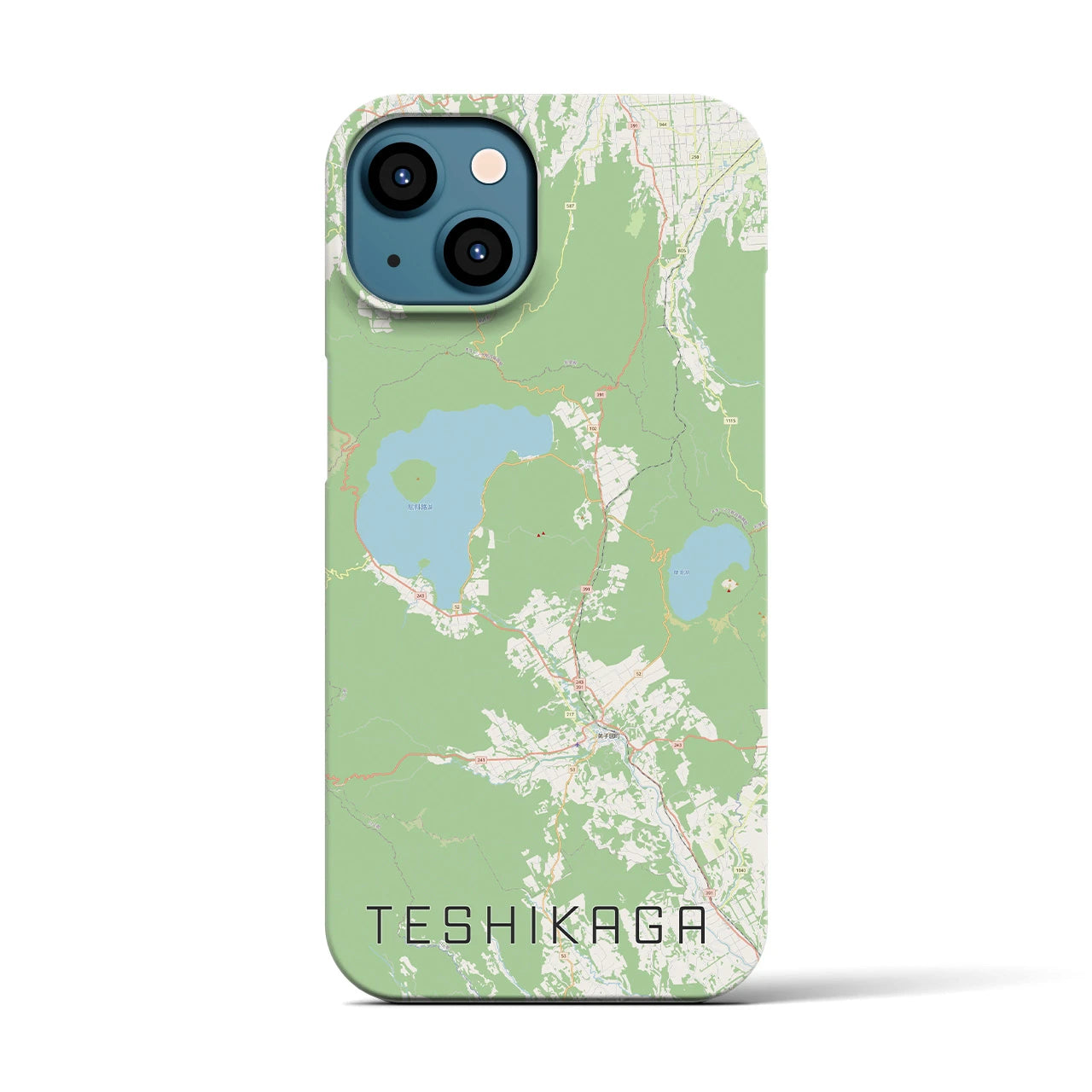 【弟子屈(北海道)】地図柄iPhoneケース(バックカバータイプ)