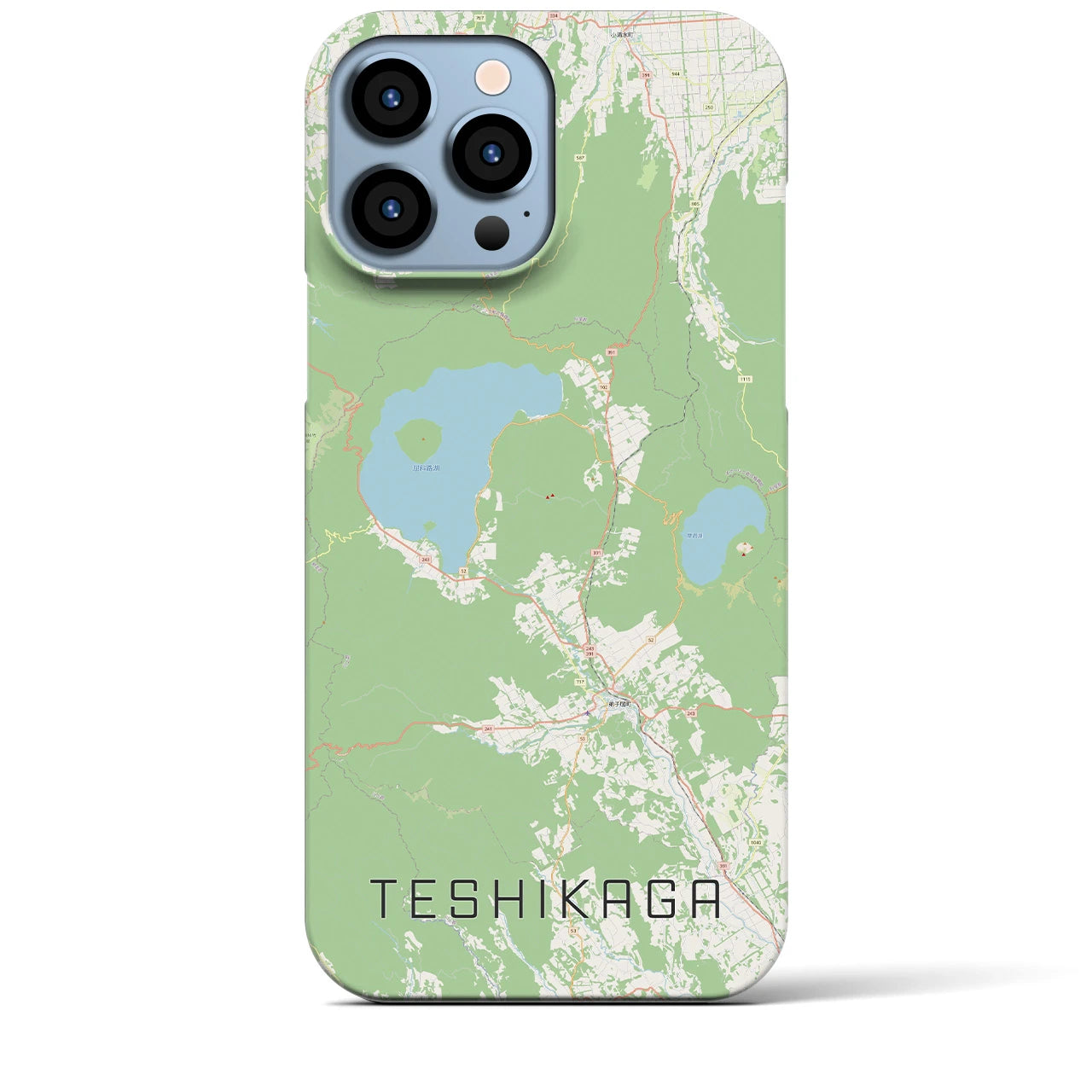 【弟子屈(北海道)】地図柄iPhoneケース(バックカバータイプ)