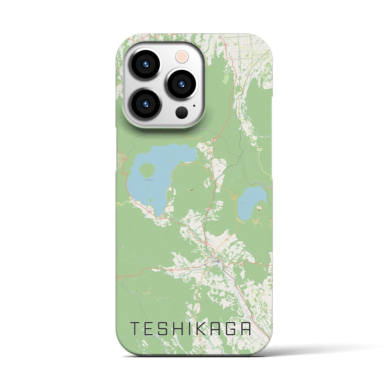 【弟子屈(北海道)】地図柄iPhoneケース(バックカバータイプ)