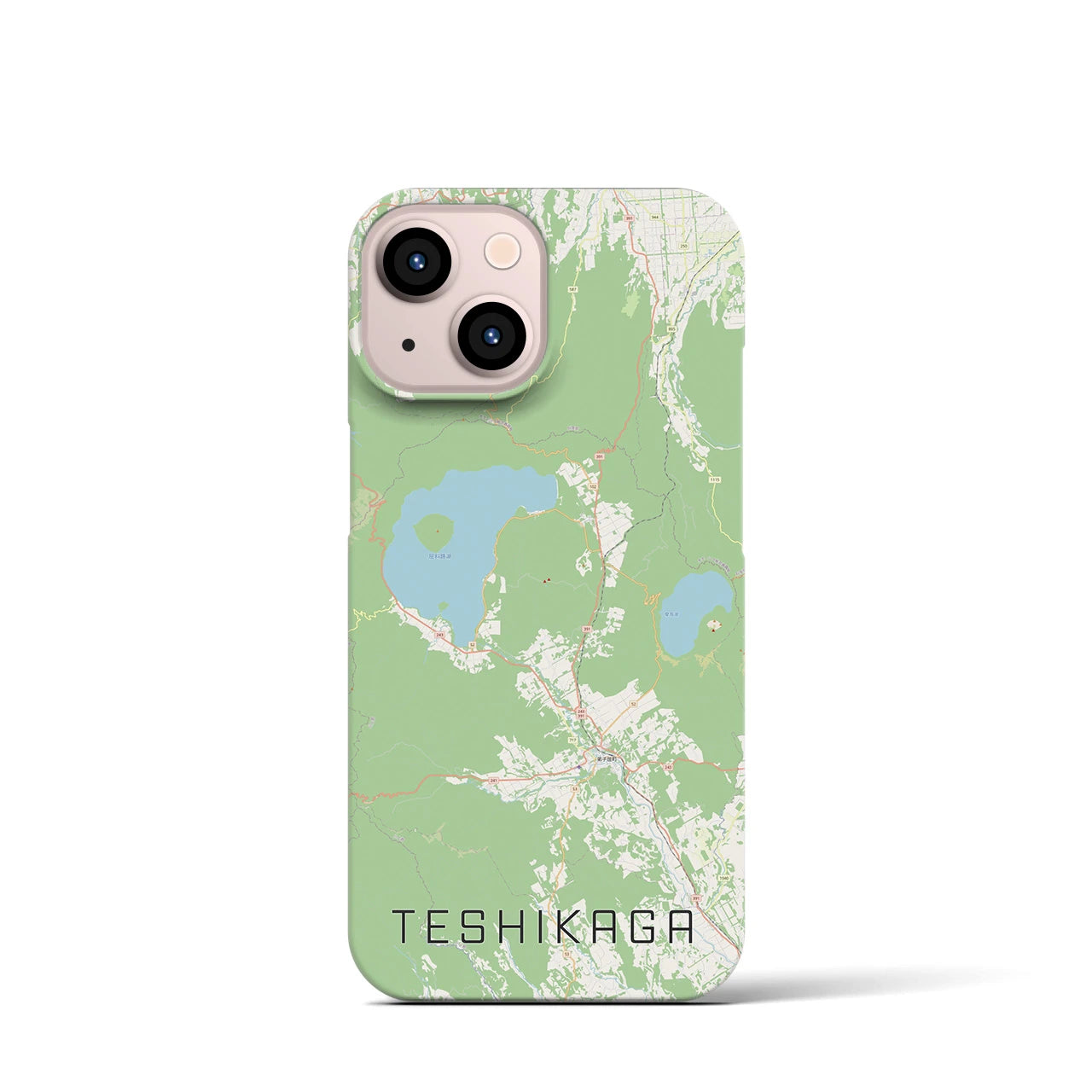 【弟子屈(北海道)】地図柄iPhoneケース(バックカバータイプ)