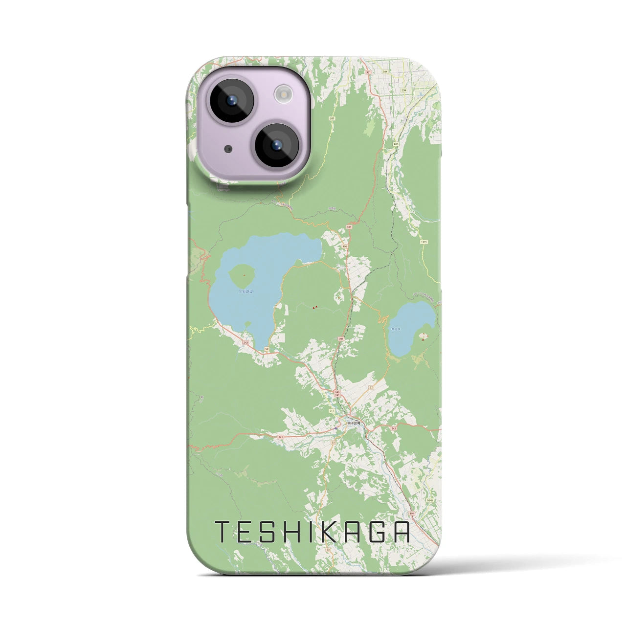 【弟子屈(北海道)】地図柄iPhoneケース(バックカバータイプ)