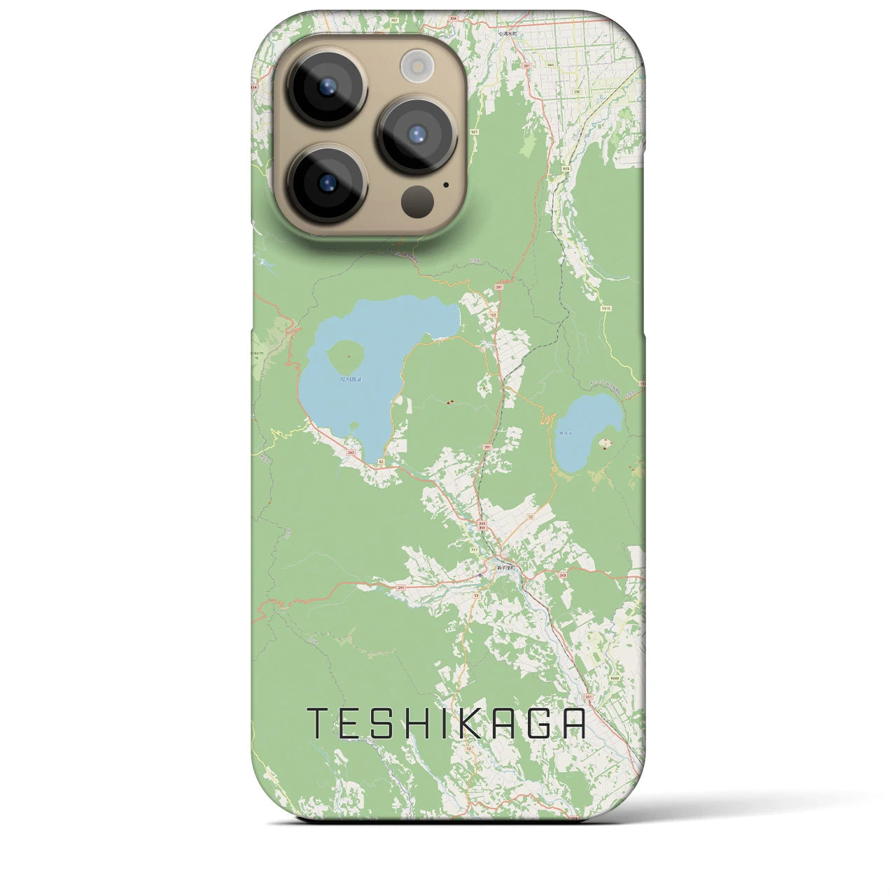 【弟子屈(北海道)】地図柄iPhoneケース(バックカバータイプ)