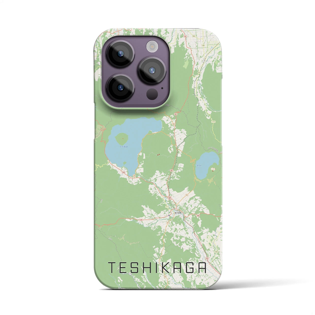 【弟子屈(北海道)】地図柄iPhoneケース(バックカバータイプ)