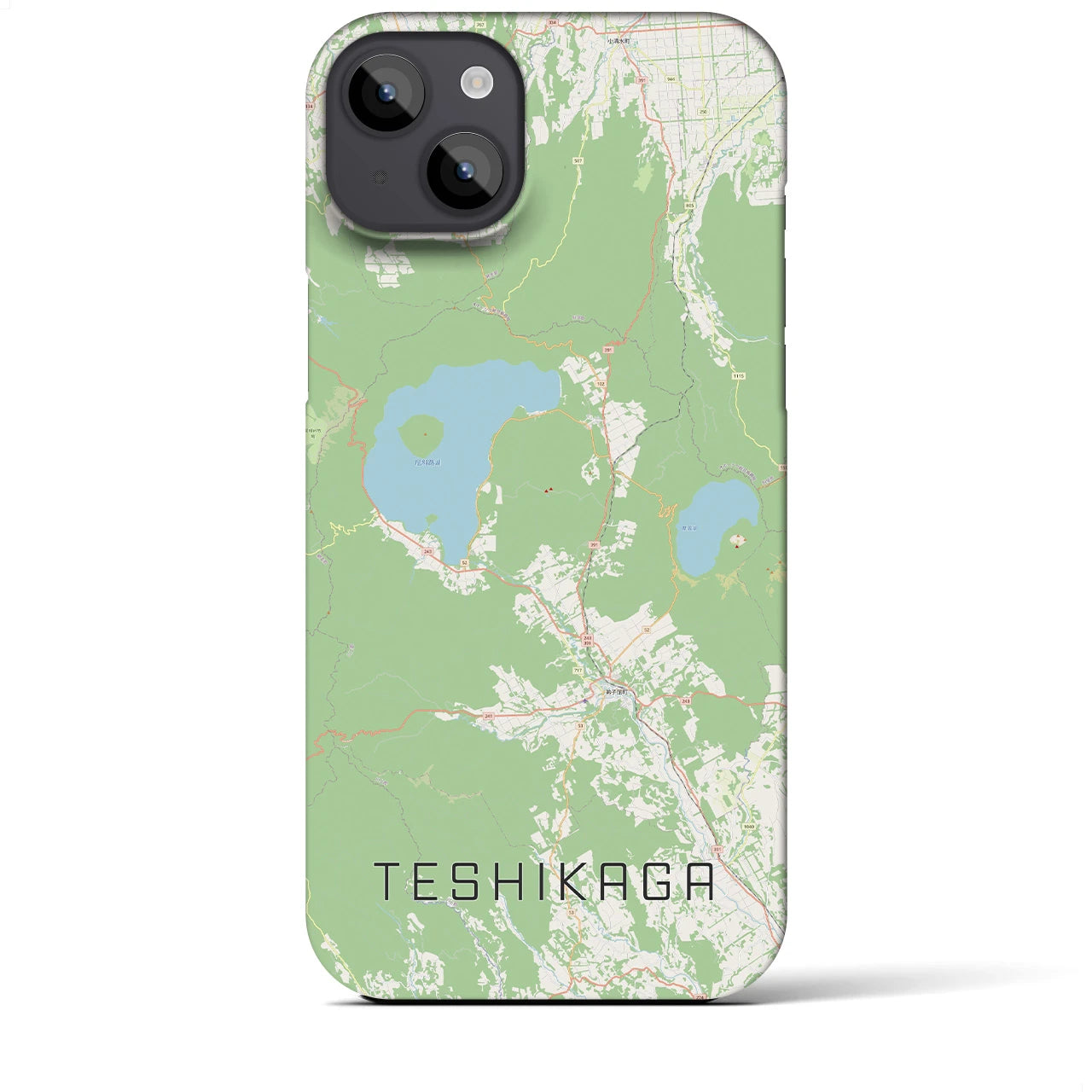 【弟子屈(北海道)】地図柄iPhoneケース(バックカバータイプ)