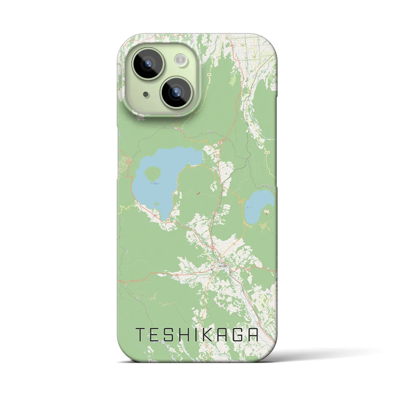 【弟子屈(北海道)】地図柄iPhoneケース(バックカバータイプ)